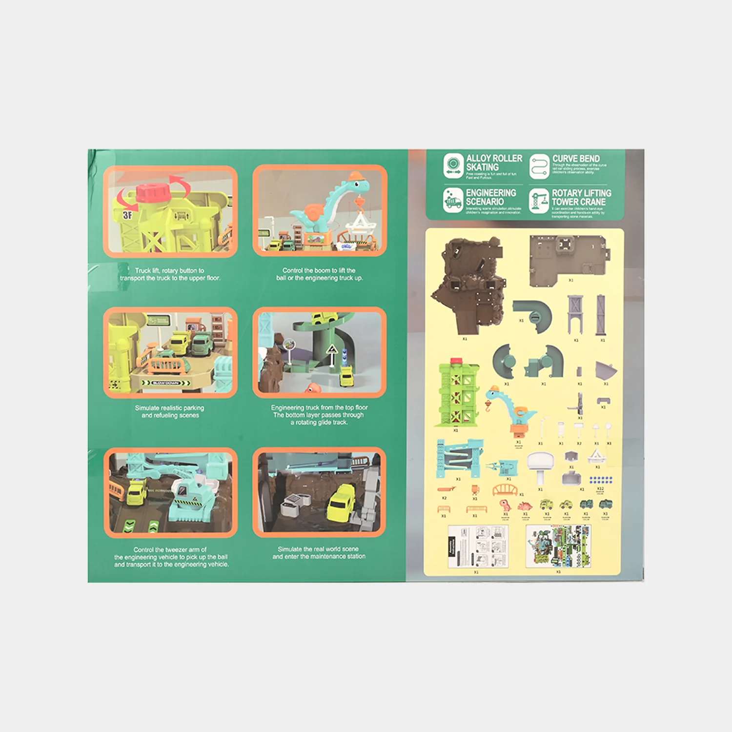 Dinosaur Adventure Game – Parking Lot & Climbing Track Toy - Image 3