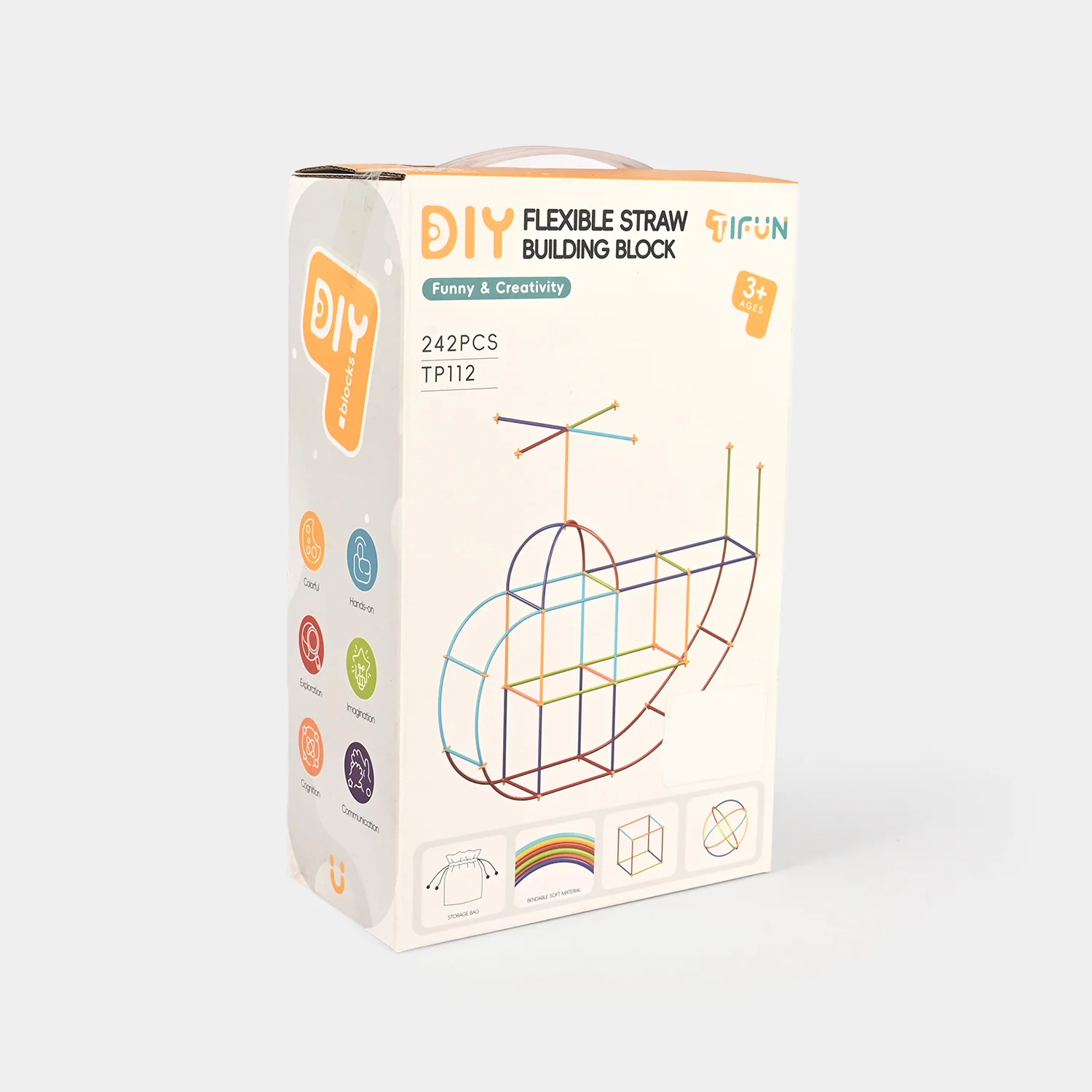 DIY Flexible Straw Building Block Set (242 Pieces)