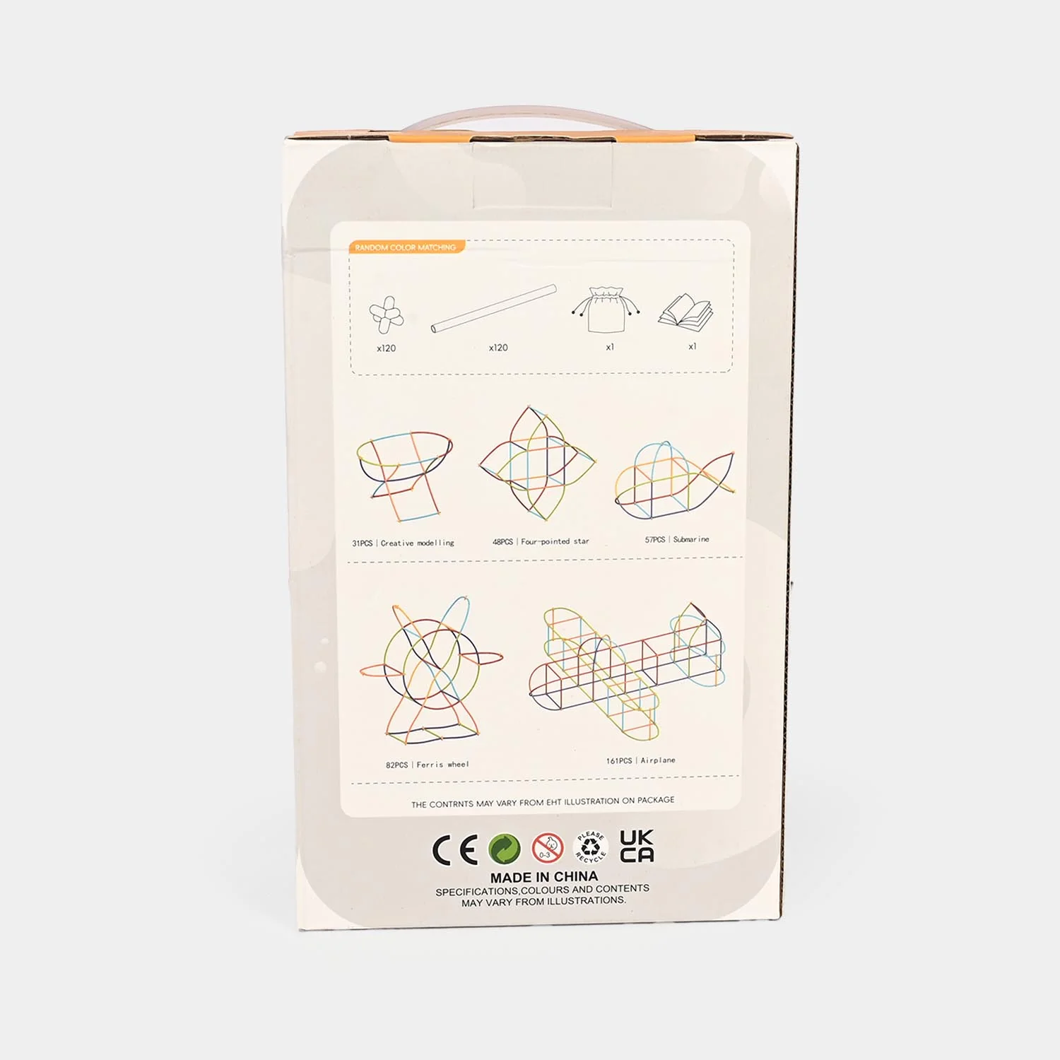 DIY Flexible Straw Building Block Set (242 Pieces) - Image 3
