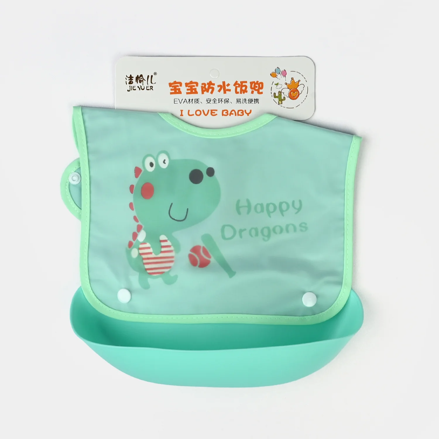 PLASTIC BIB WITH HOLDER FOR BABIES - Image 3