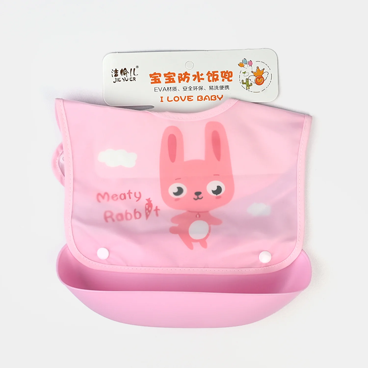 PLASTIC BIB WITH HOLDER FOR BABIES - Image 3
