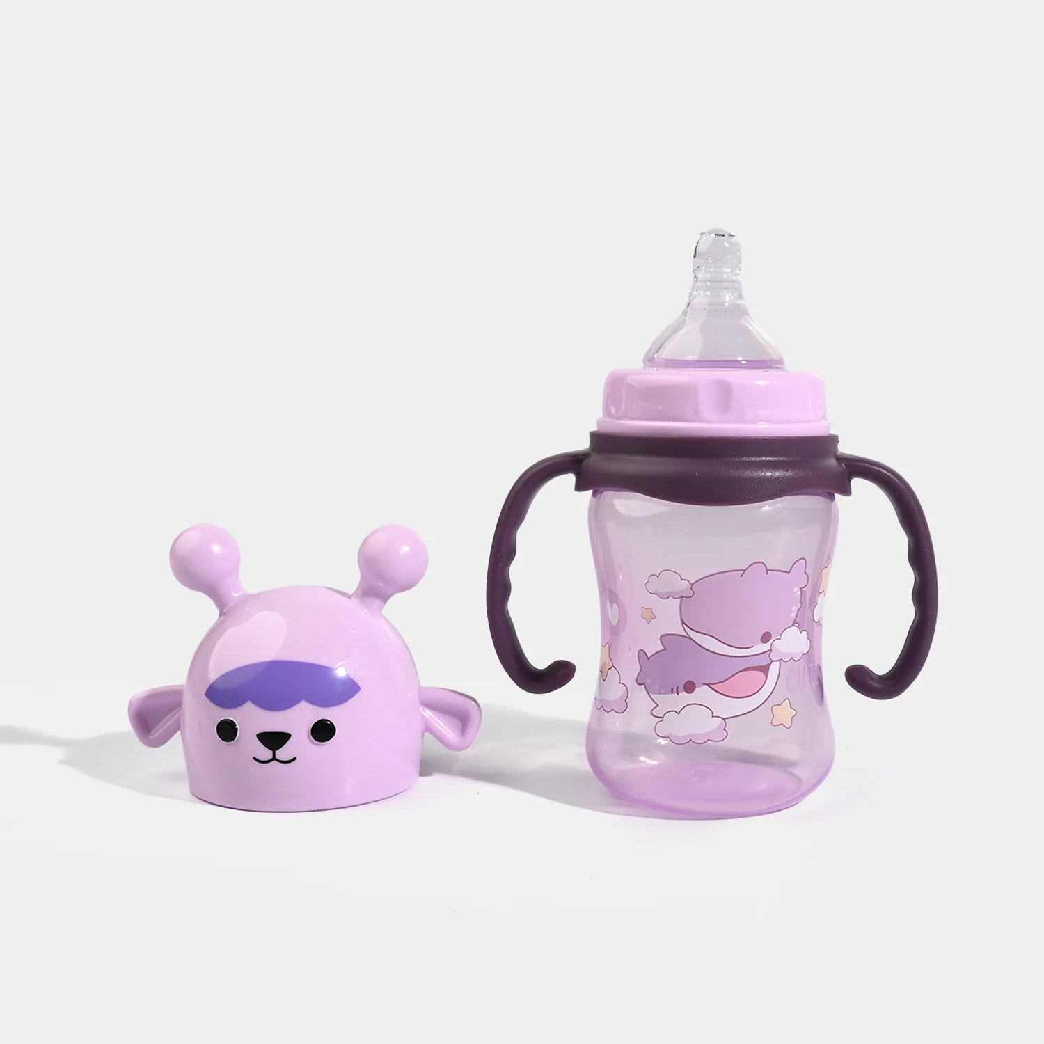 Baby Feeding Bottle Plastic Feeder 180ml - Image 2