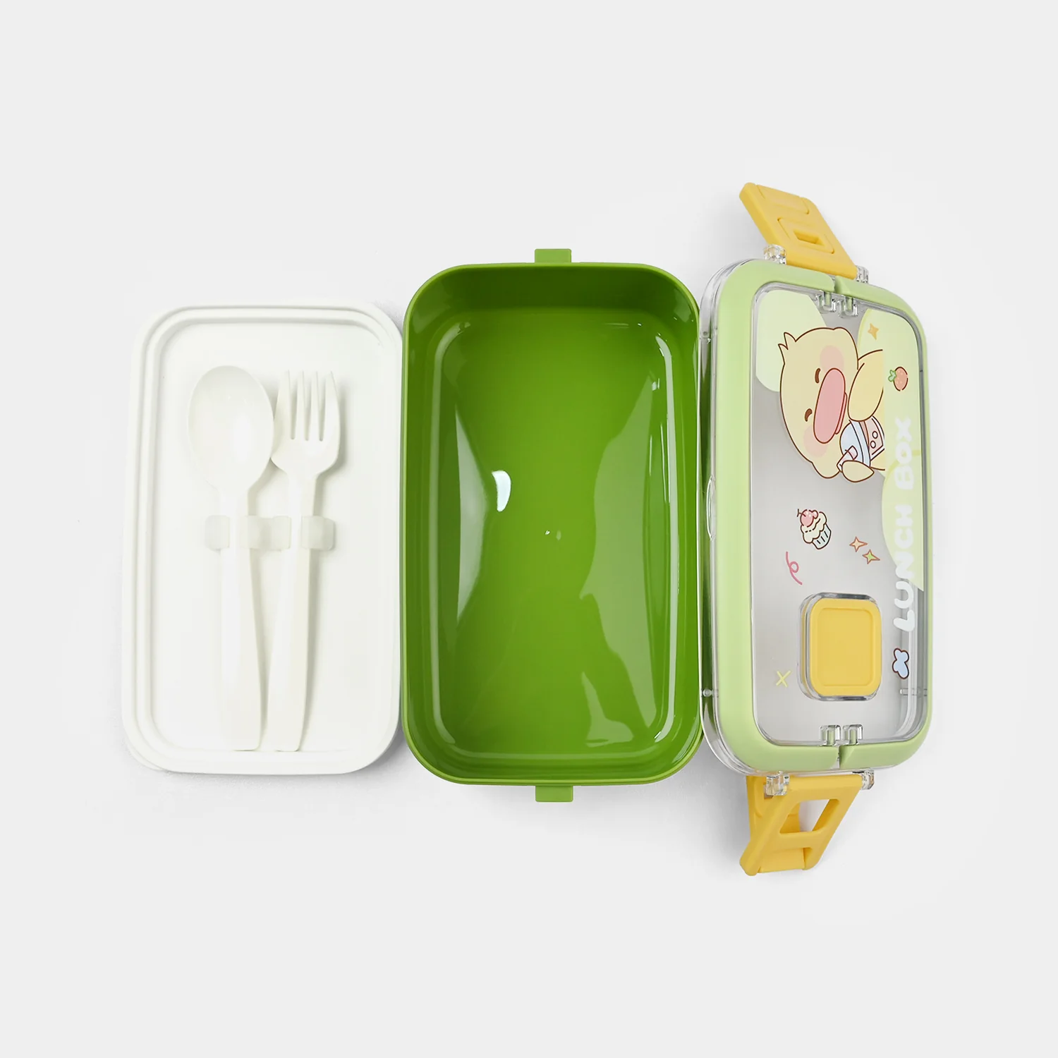 Plastic Lunch Box With Cutlery | 1ltr - Image 3