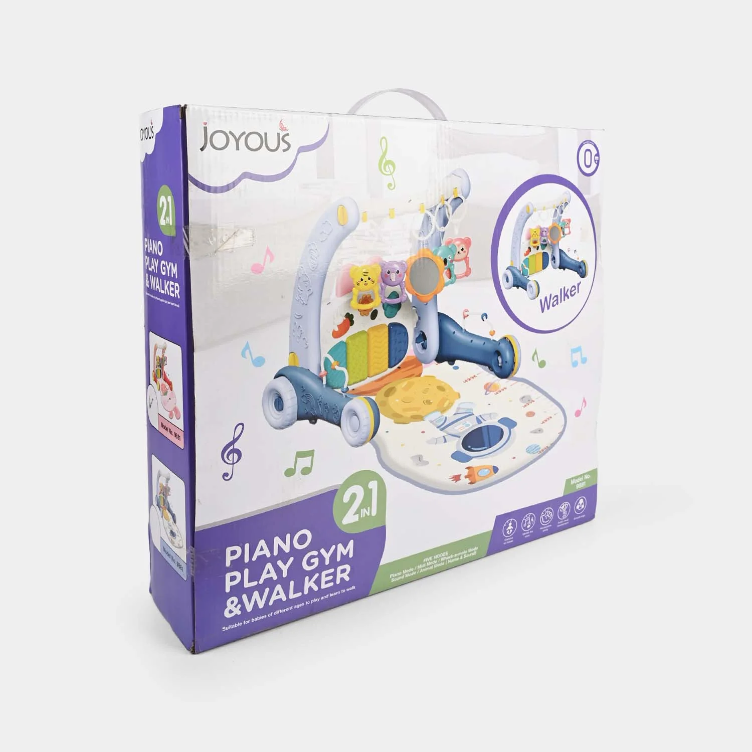 2 in 1 Piano Play Gym & Walker | 9881 Red - Image 4