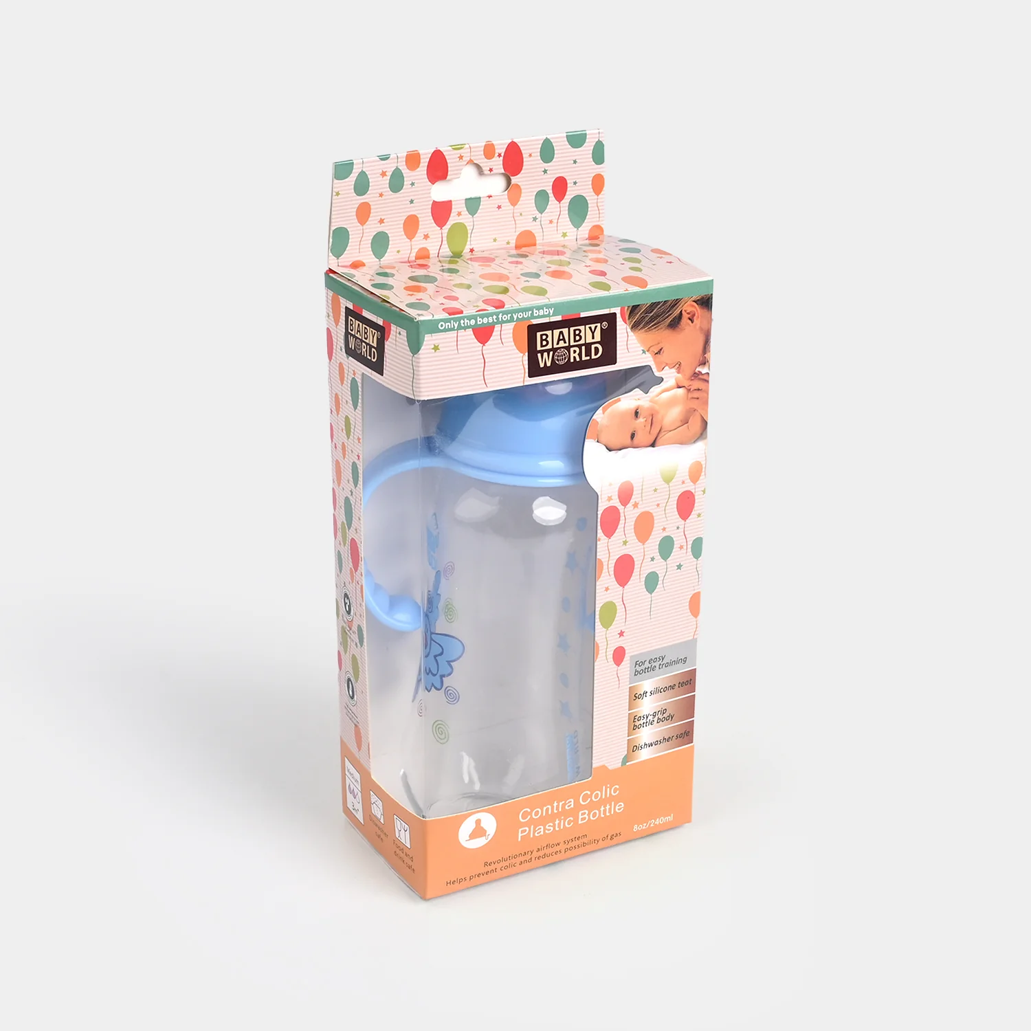 Premium Handle PC Feeder Bottle 8Oz 2025 Blue - Image 3