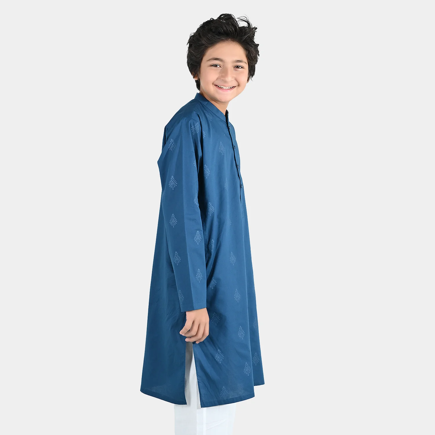 Boys Cotton Poplin Printed Kurta - Image 5