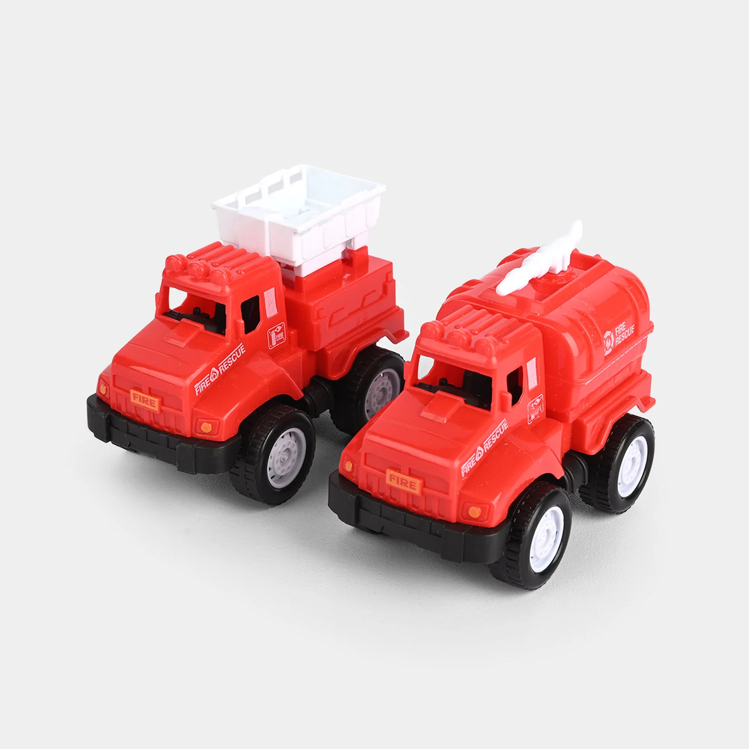 Mini Fire Rescue Truck Toy Set – 4-Piece Red Emergency Vehicle Collection - Image 3