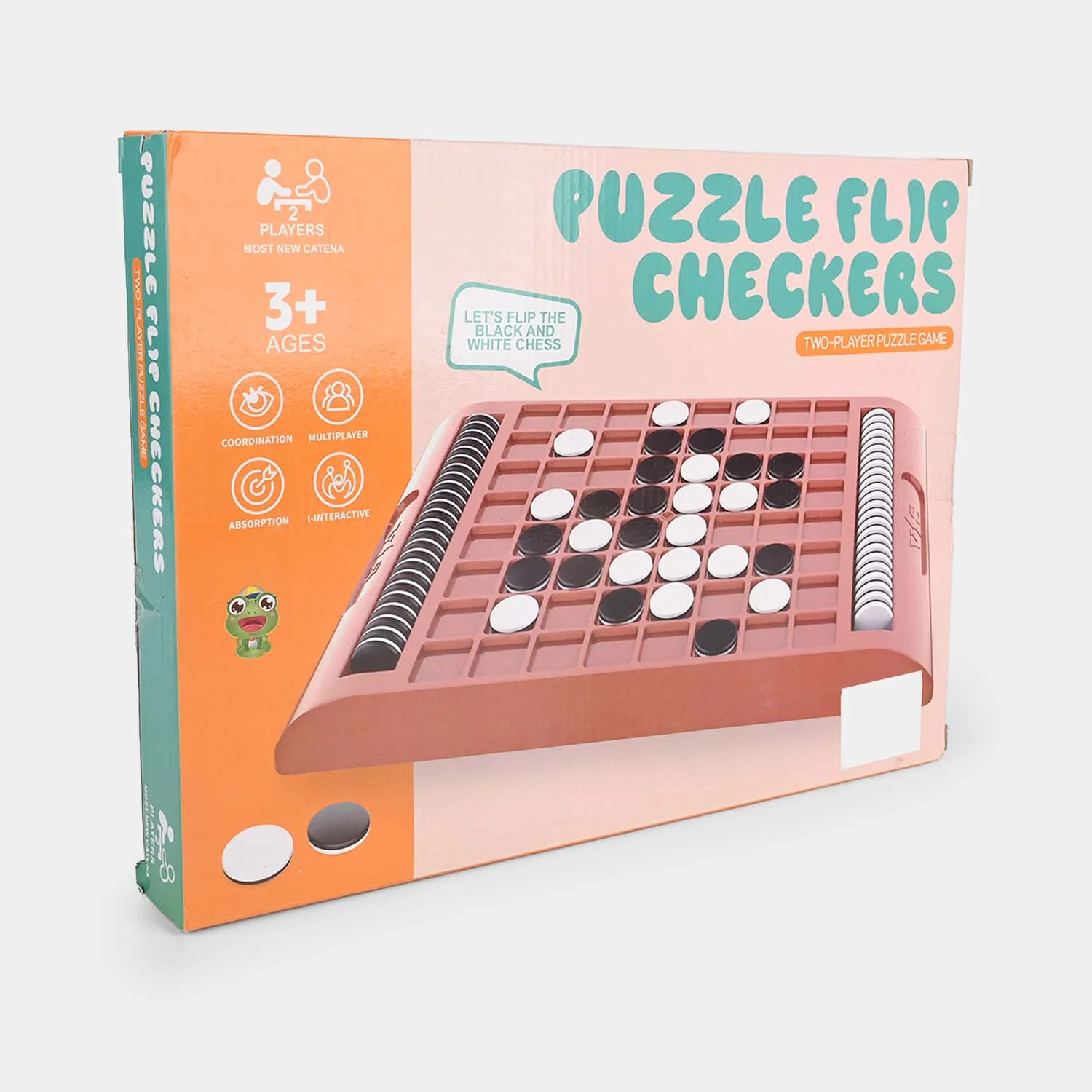 Puzzle Flip Checkers Board Game for Kids - Image 3