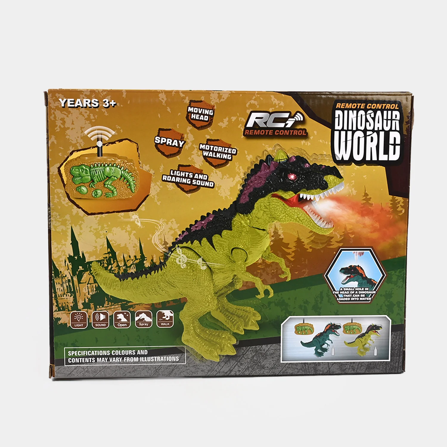 Remote Control Dinosaur Toy with Walking, Spray - Image 8