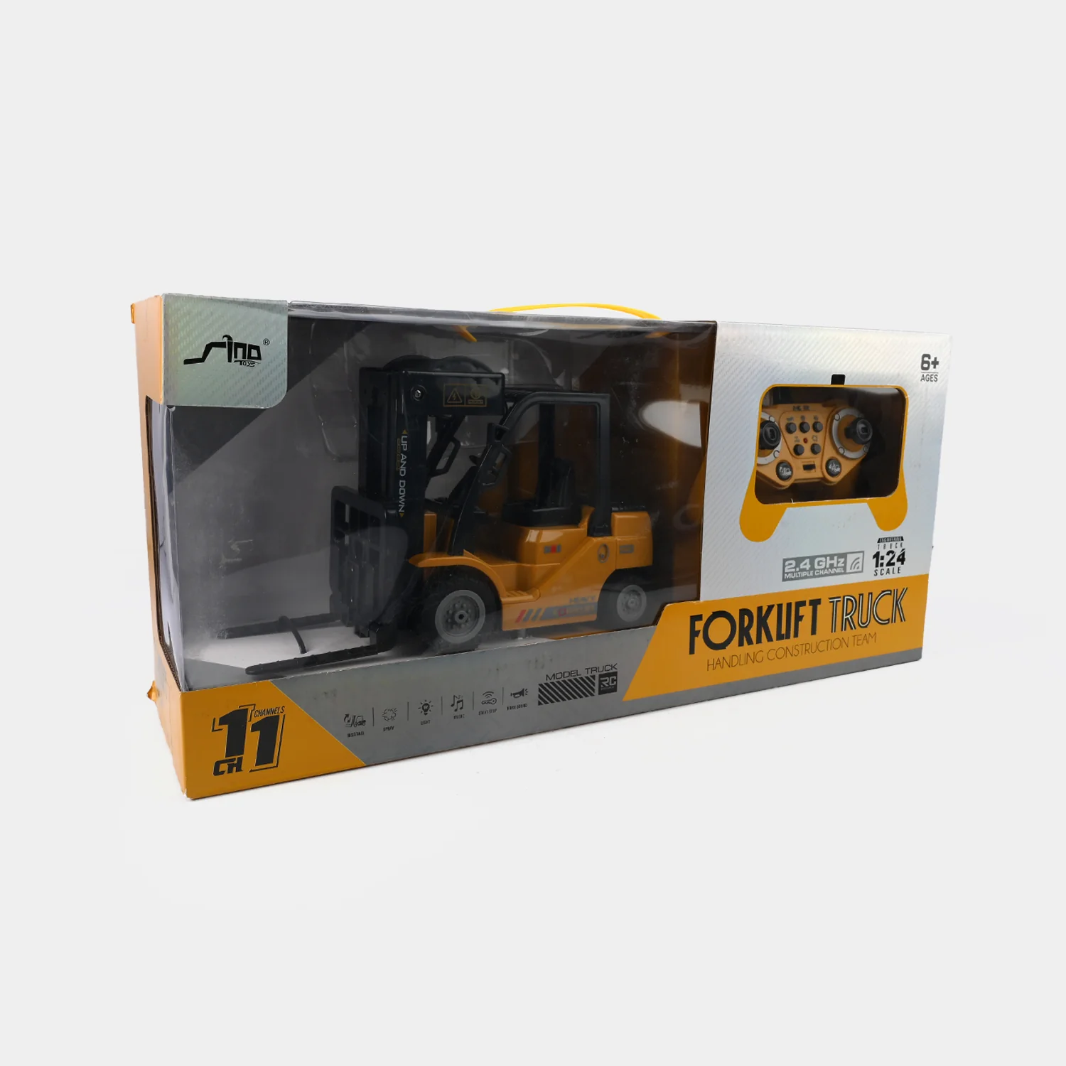 Remote Control Forklift Crane Toy with Light & Sound for Kids - Image 3