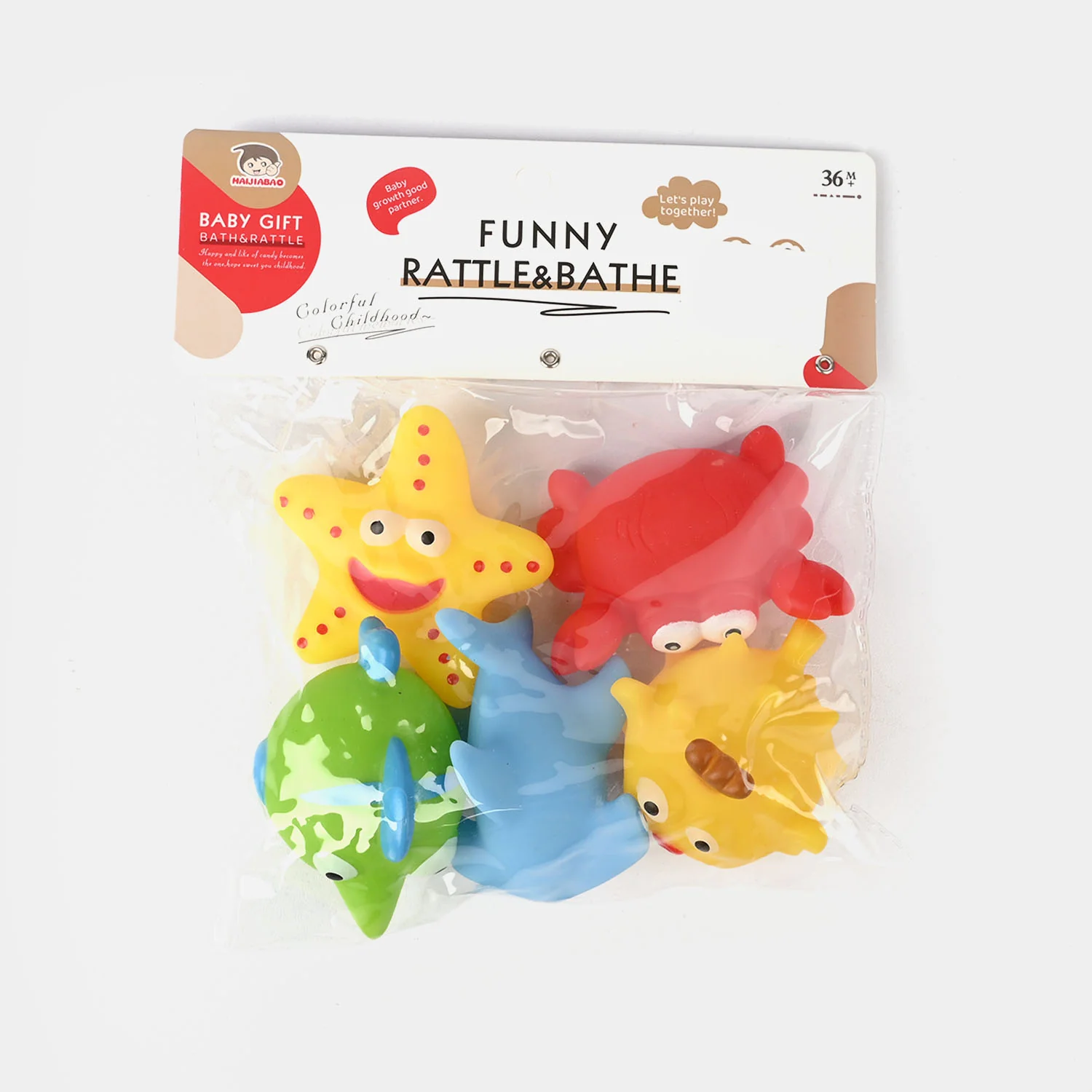 Funny Rattle & Bathe Baby Bath Toy Set 5 Pcs - Image 3