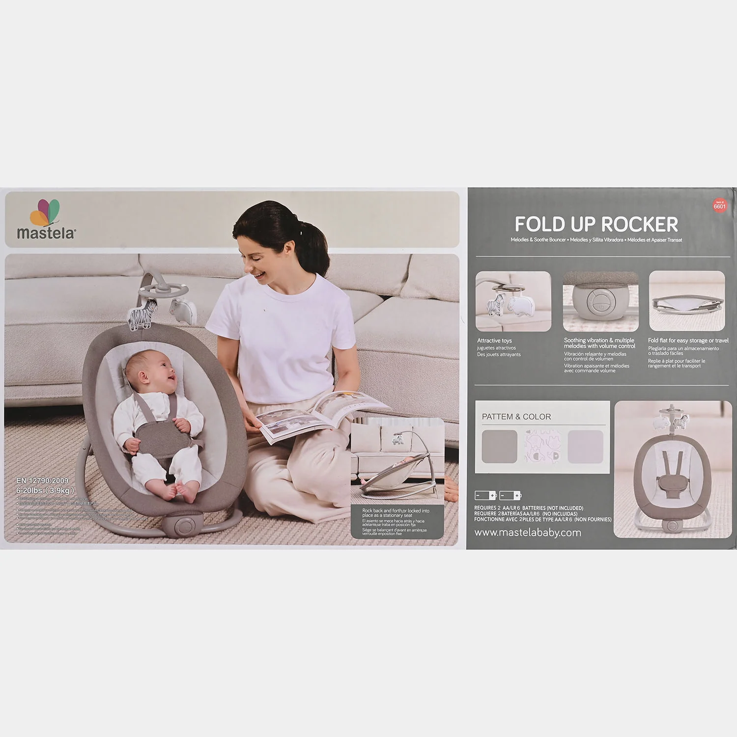 Baby Fold Up Rocker/Bouncer (Mastela)-6601 - Image 3