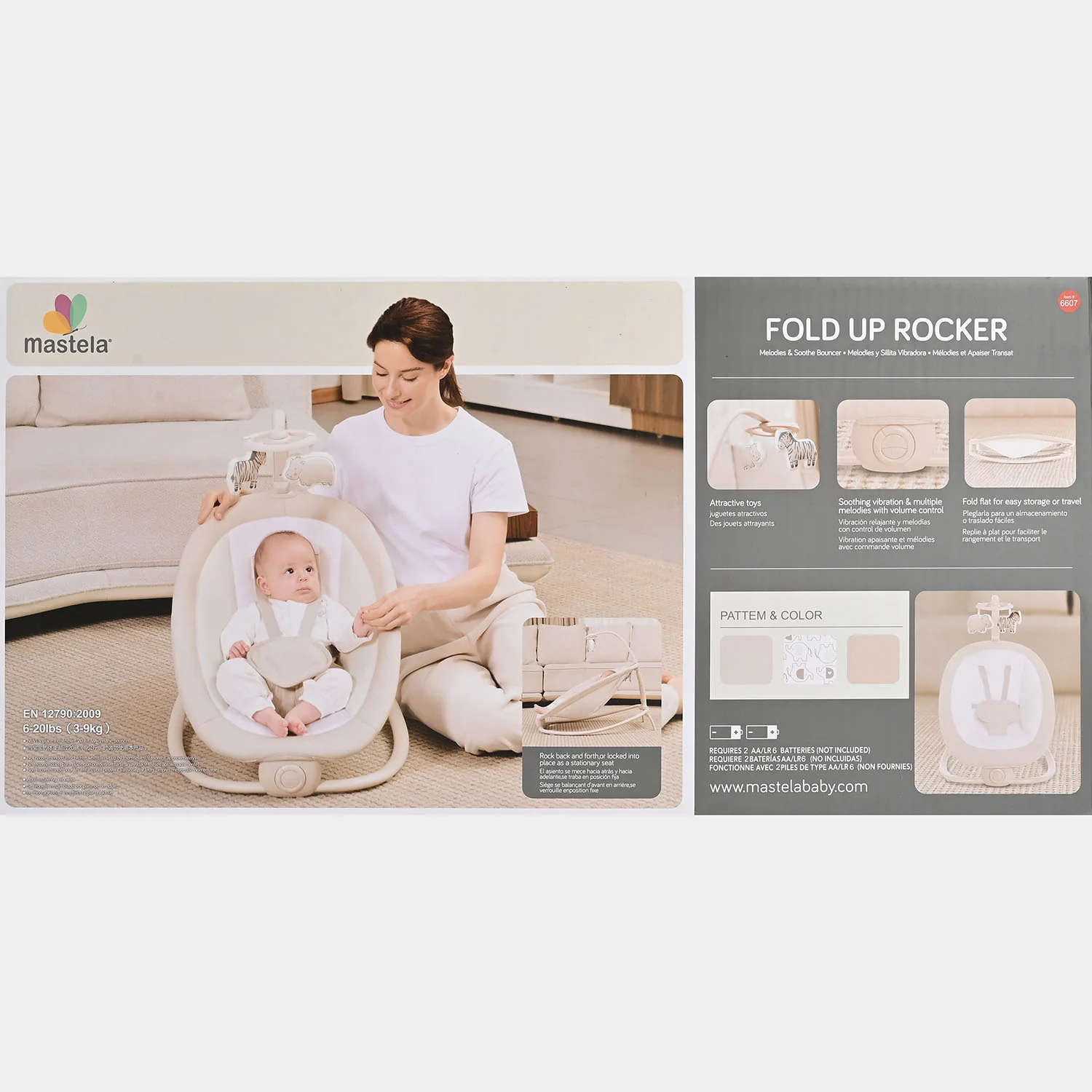 Baby Fold Up Rocker/Bouncer (Mastela)-6607 - Image 3