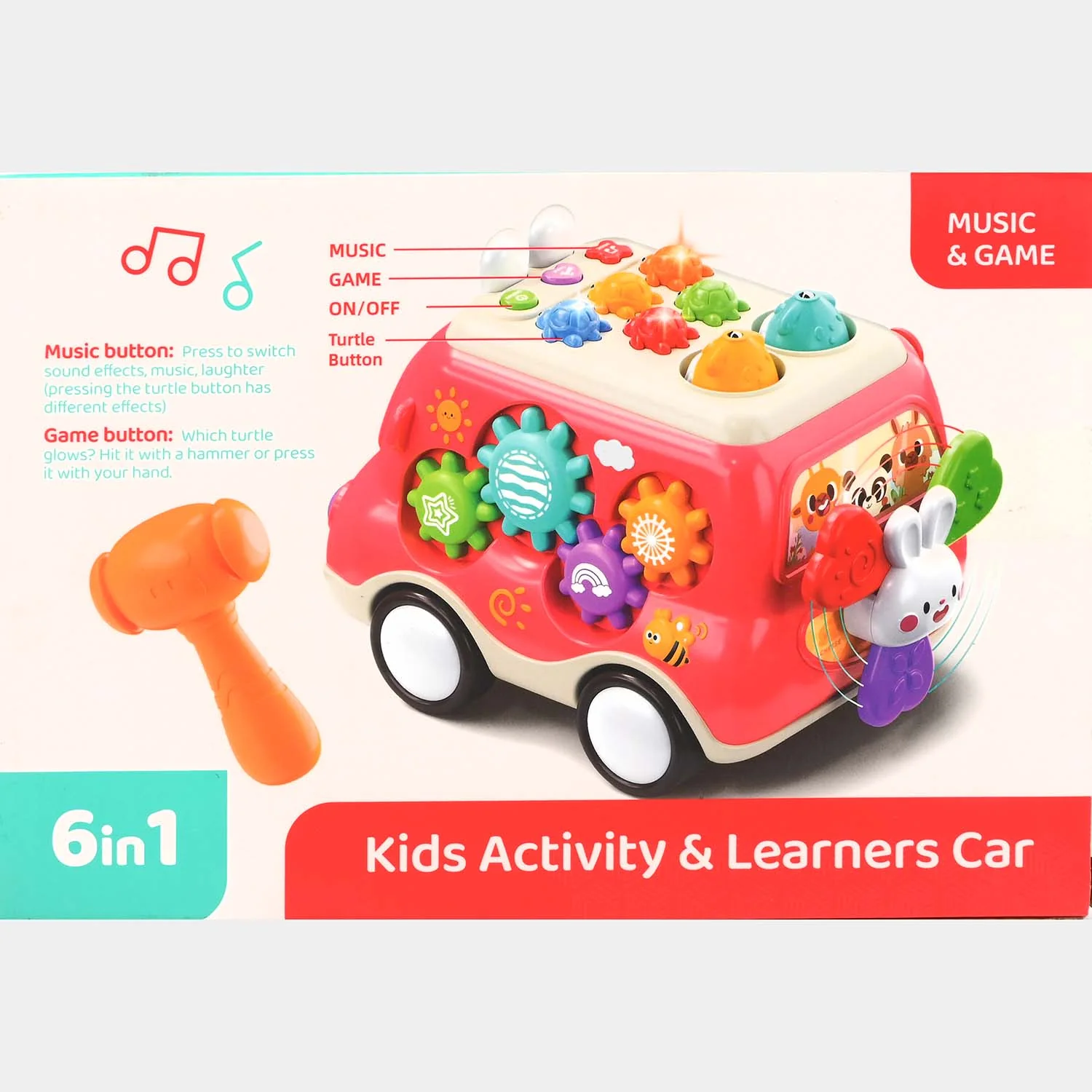 Baby Bus Montessori Musical Toy – 6-in-1 Activity & Learners Car - Image 9