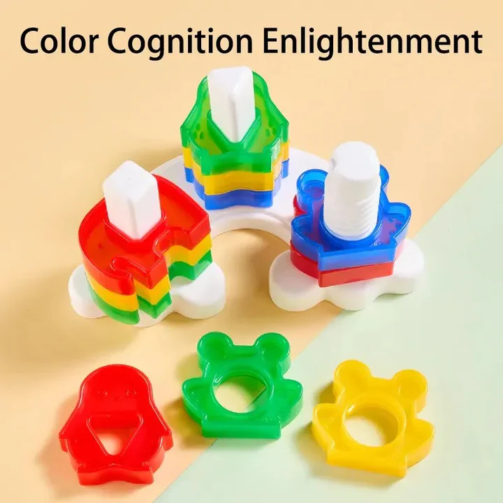 Shapes Stacking Puzzle Building Blocks Set for Kids - Image 6