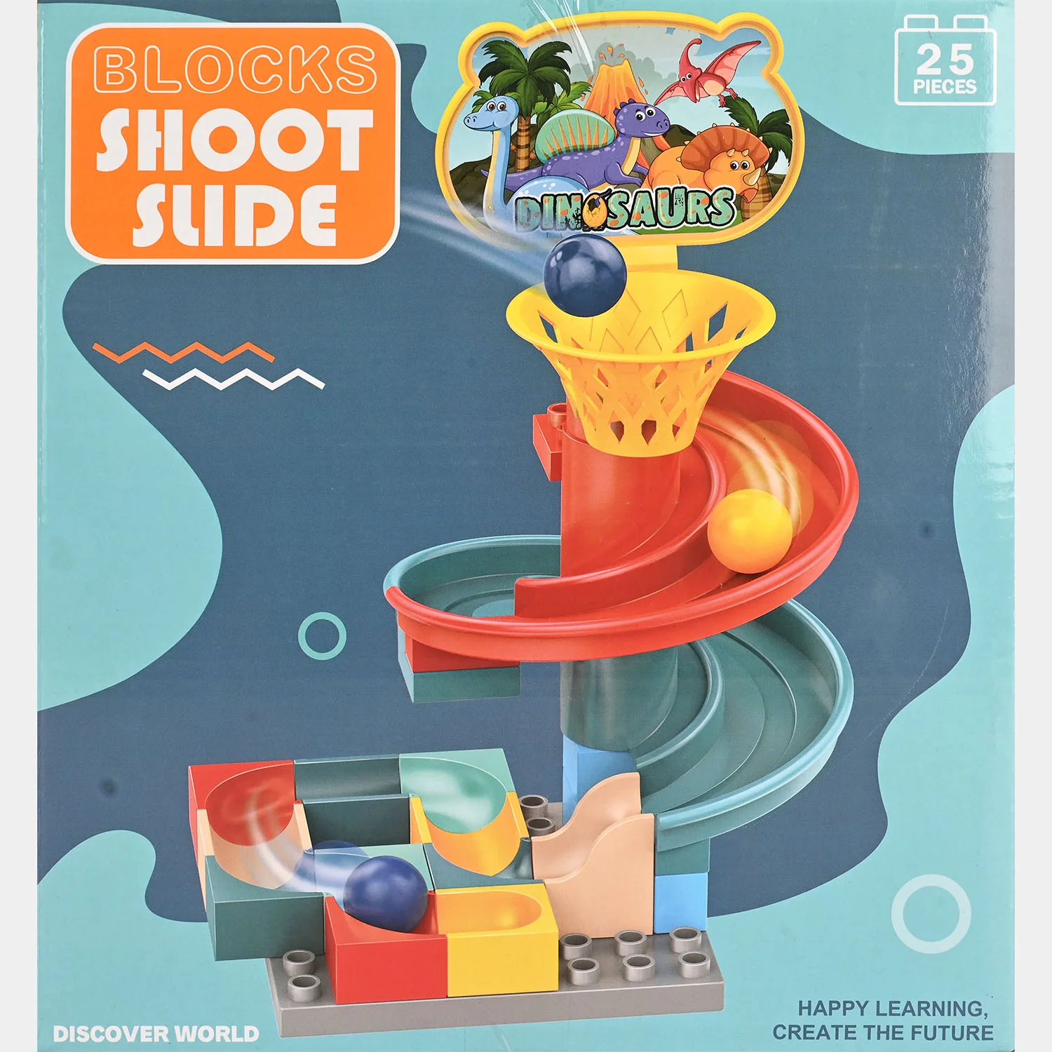 Shooting Ball Slide Building Block Track Toy - Image 2