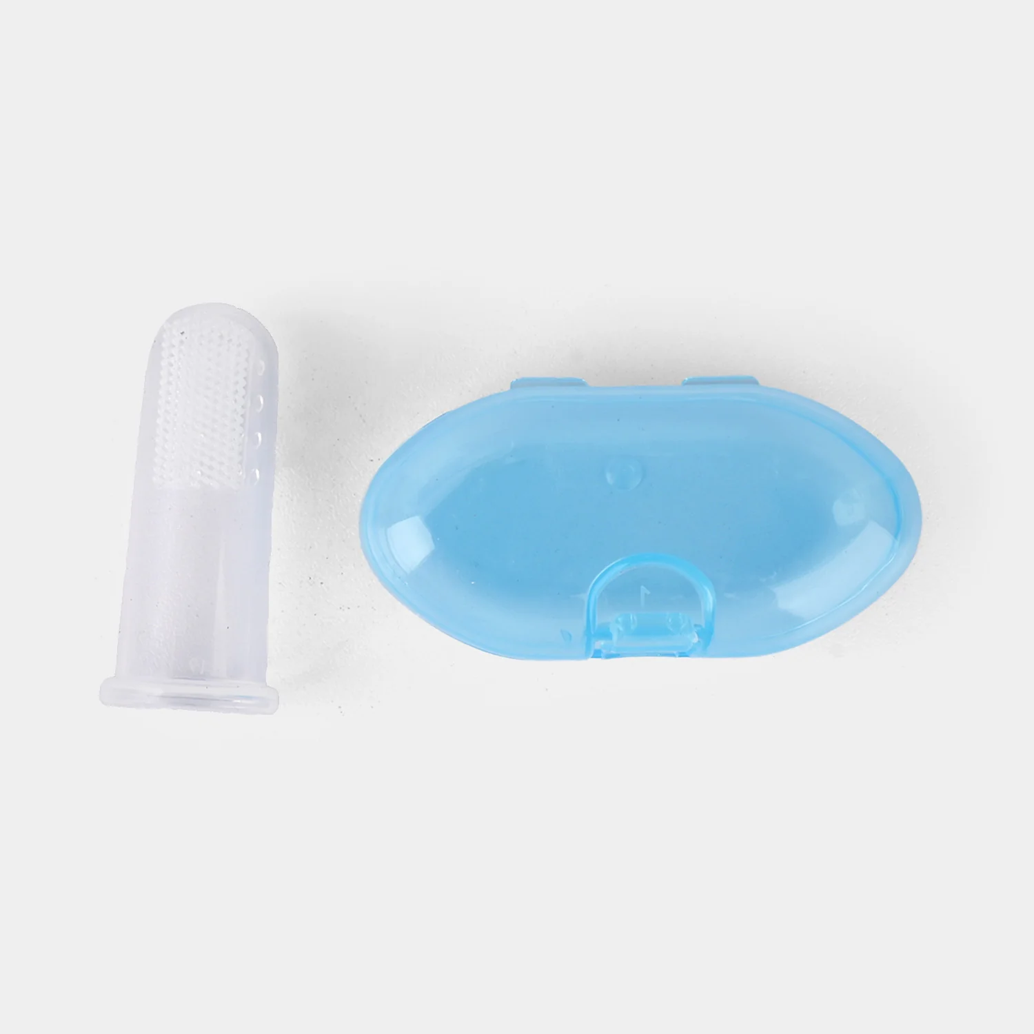 Soft Silicone Teething Toothbrush with Protective Travel Cap - Image 2