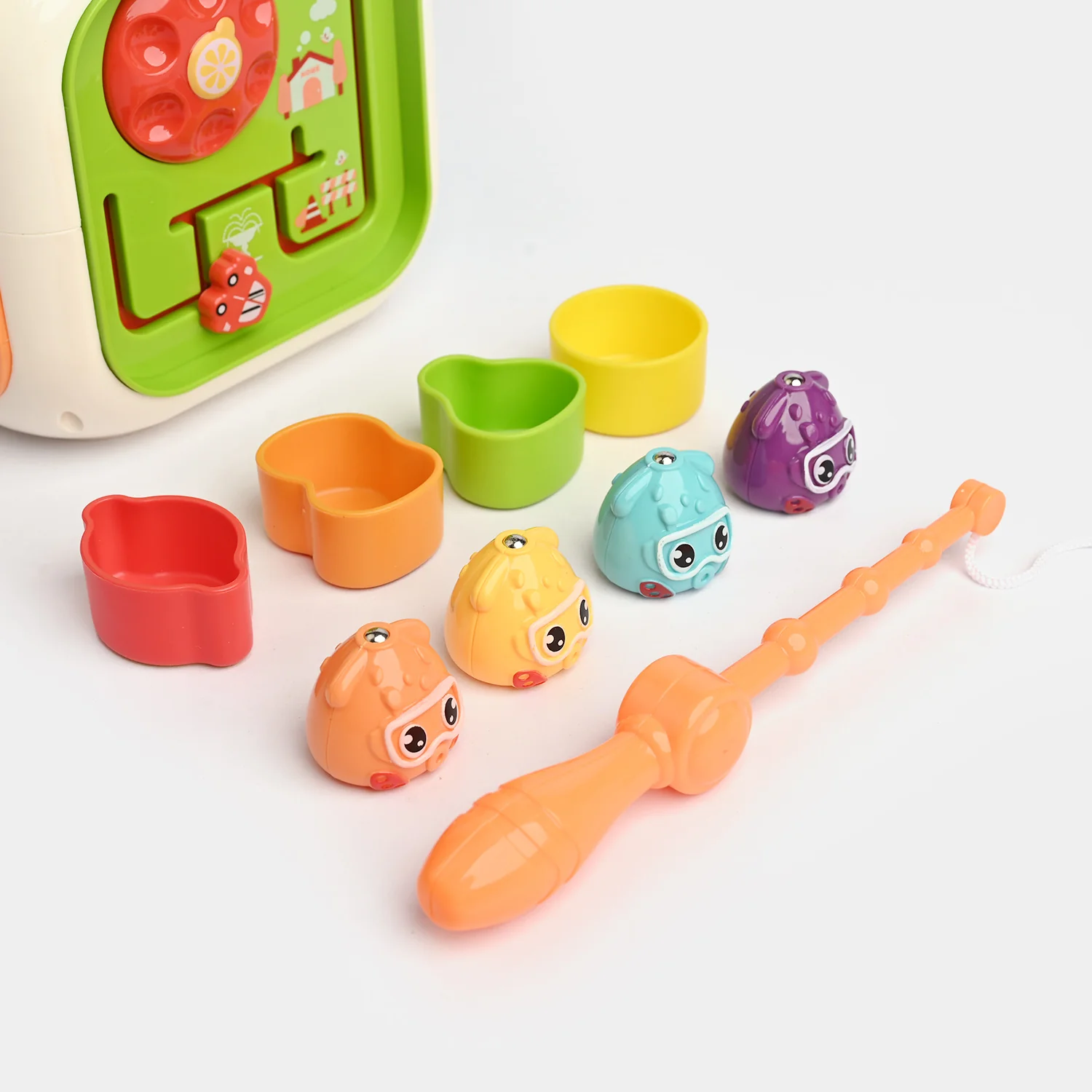 Colorful 6-in-1 Musical Activity Cube – Fun Learning & Play for Kids - Image 2