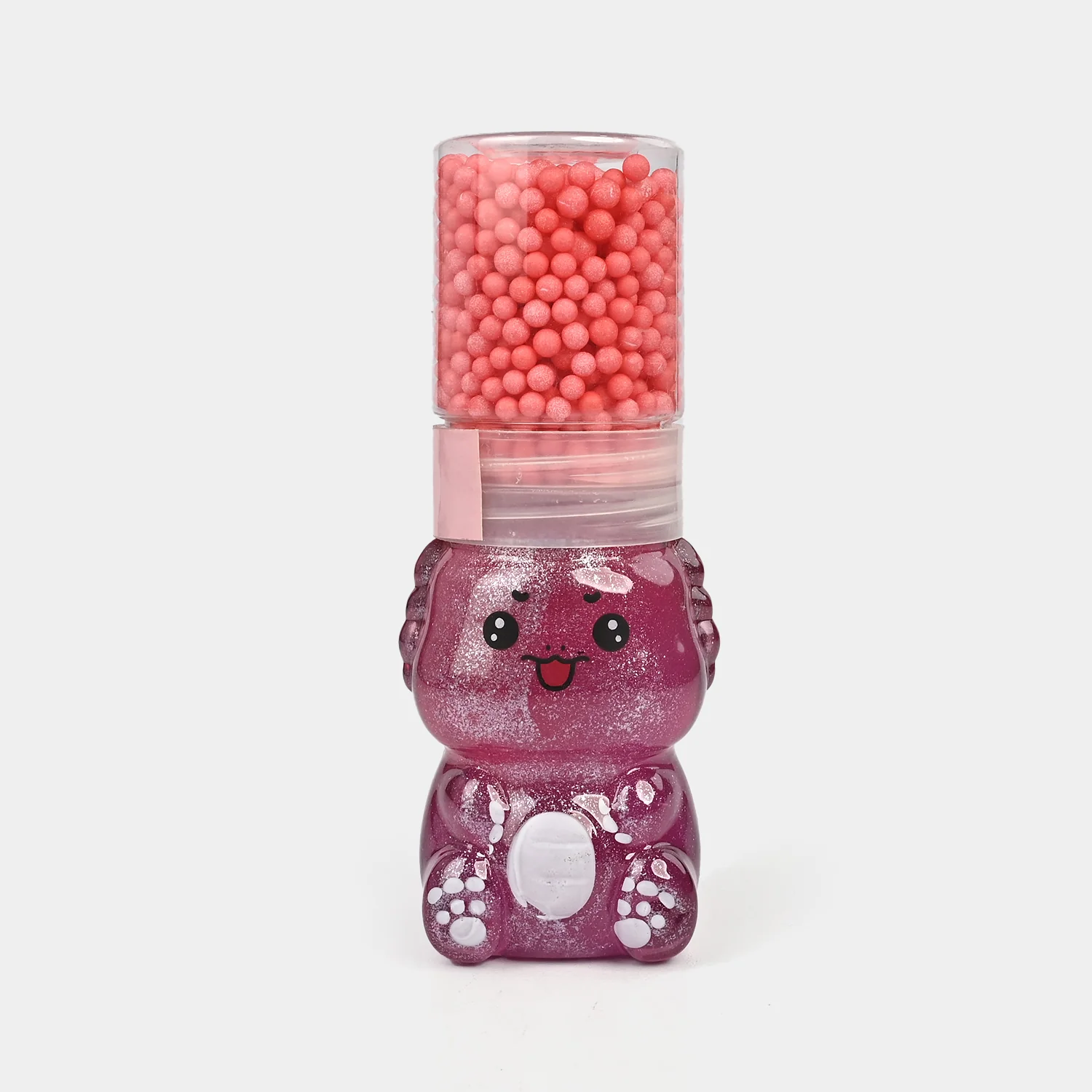 Cute Bear Slime Jar with Foam Beads - Image 2