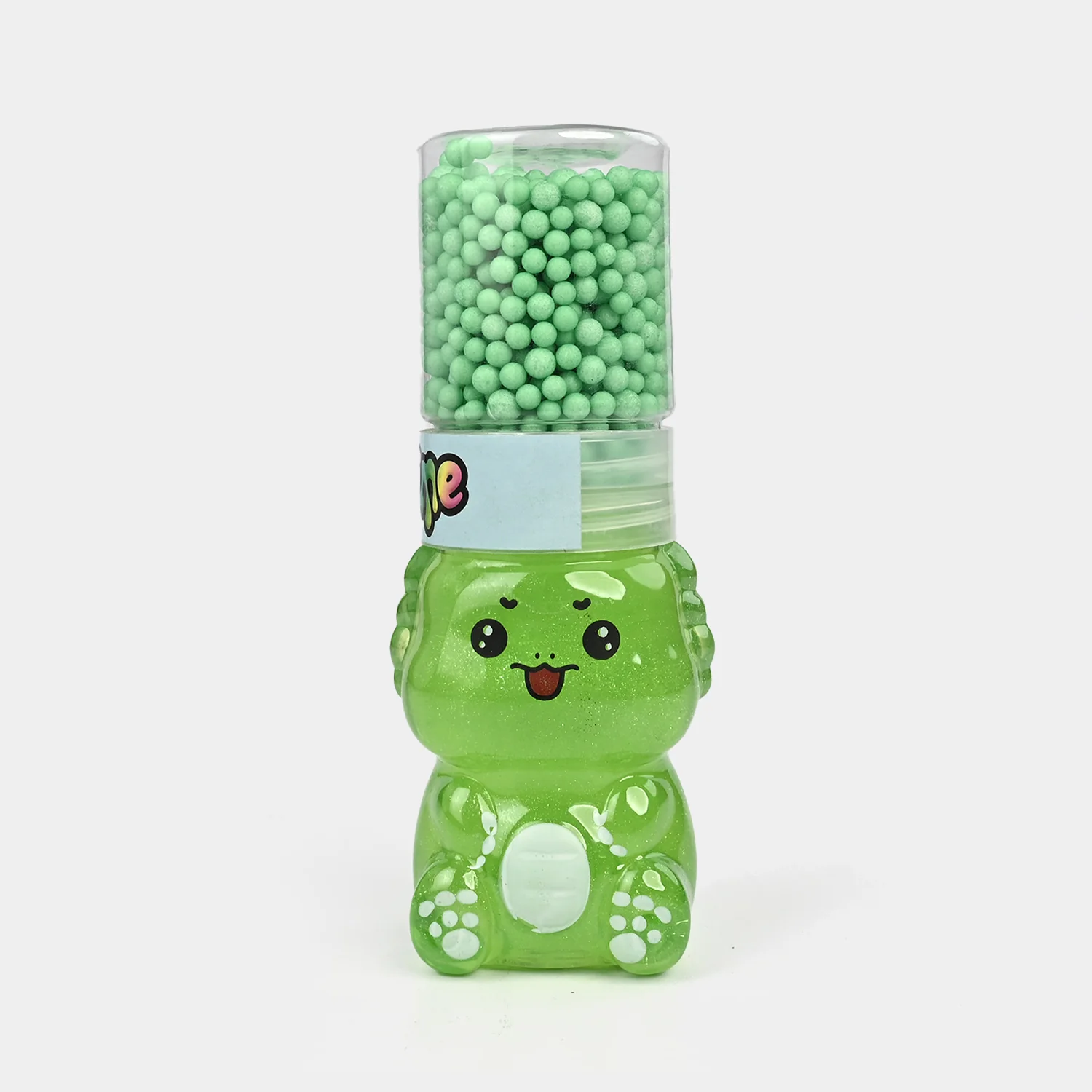 Cute Bear Slime Jar with Foam Beads - Image 2