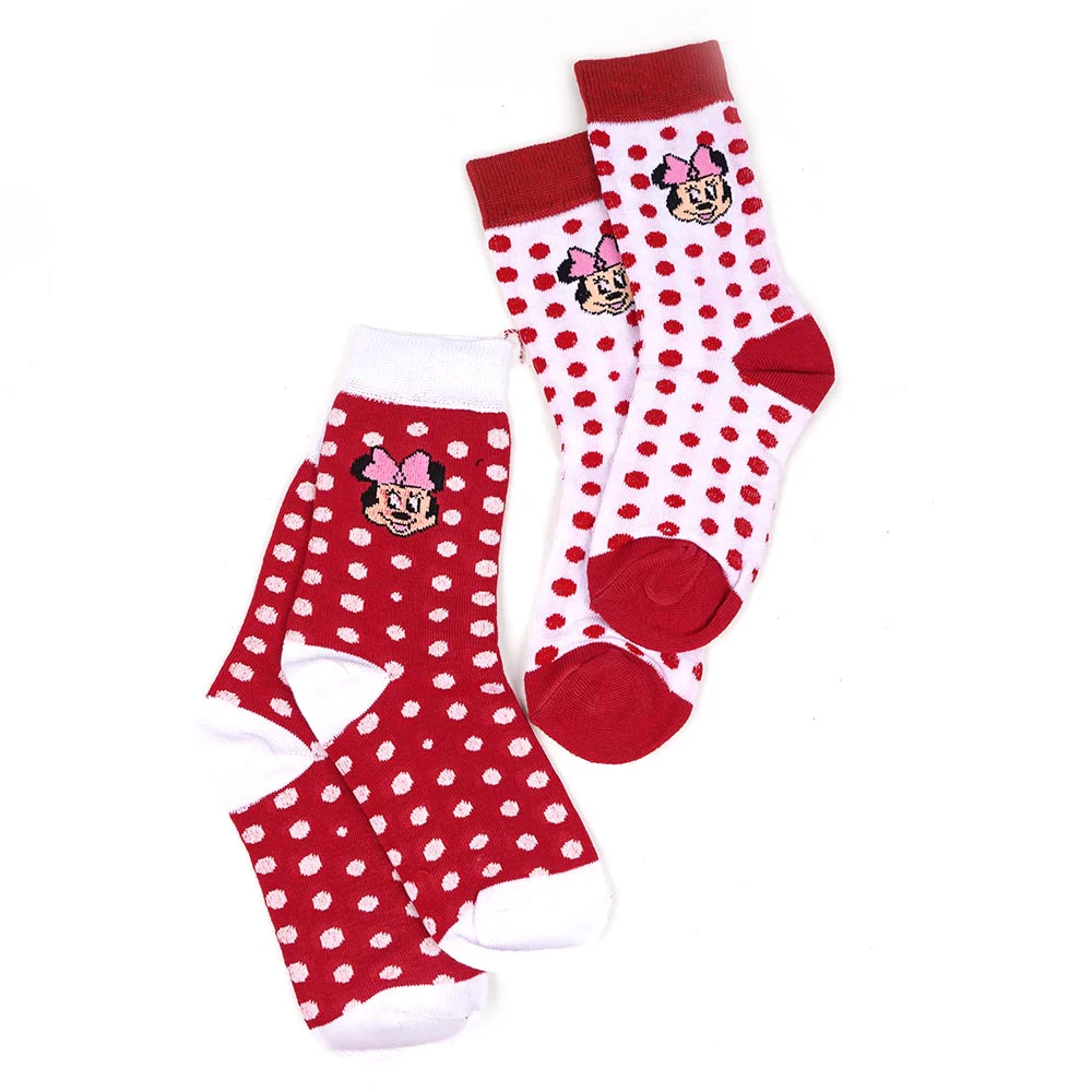 Socks 2 Pcs Red Dot For Girls