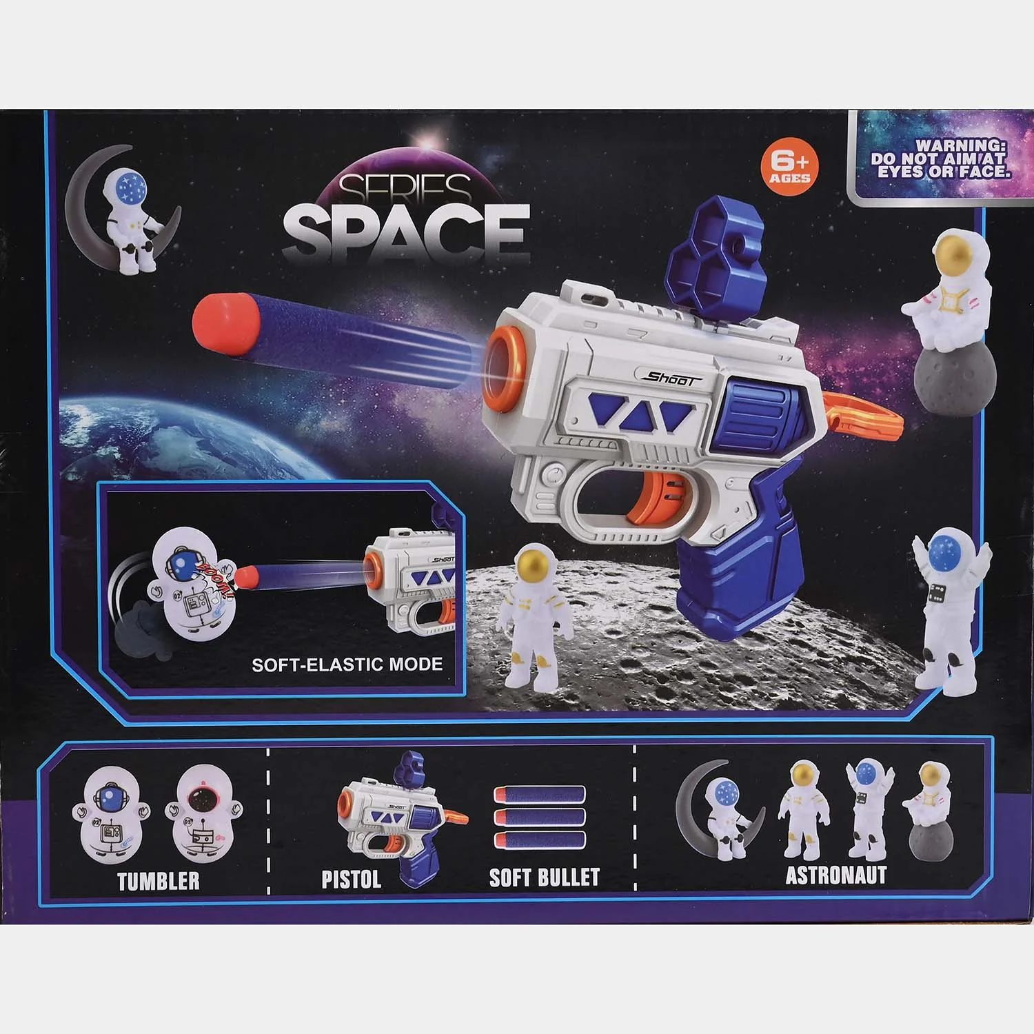 Space Astronauts Soft Dart Launcher Play Set For Kids - Image 8