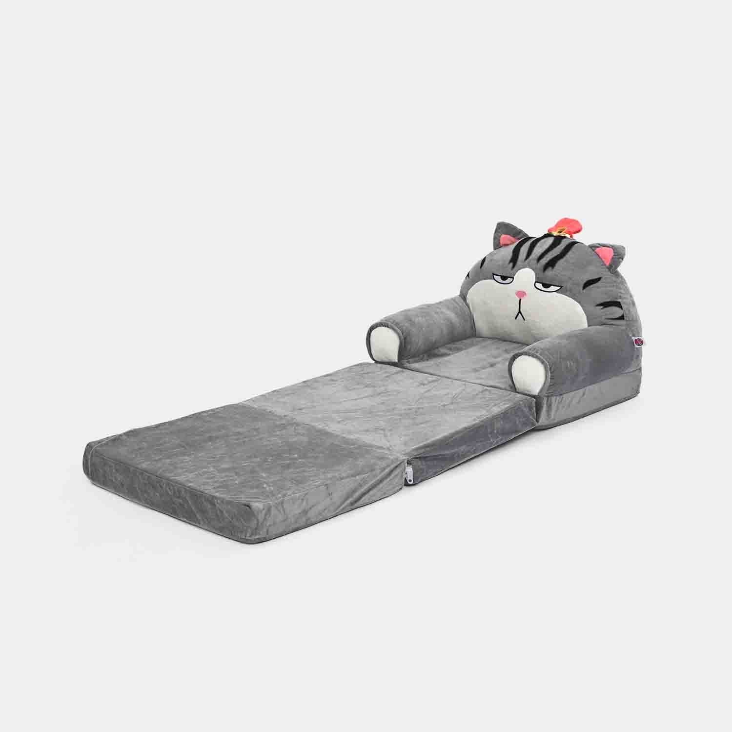 Adorable Kids Foldable Sofa Seat - 18M+ | 547-D.Gray - Image 2