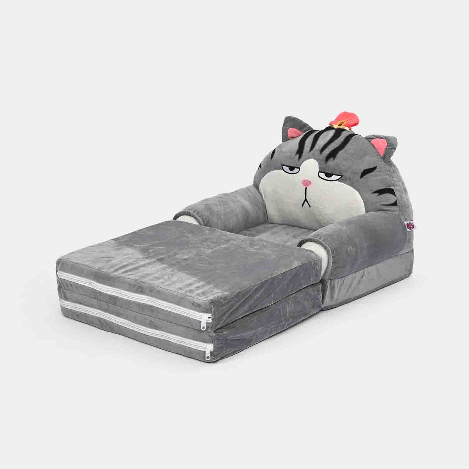 Adorable Kids Foldable Sofa Seat - 18M+ | 547-D.Gray - Image 3