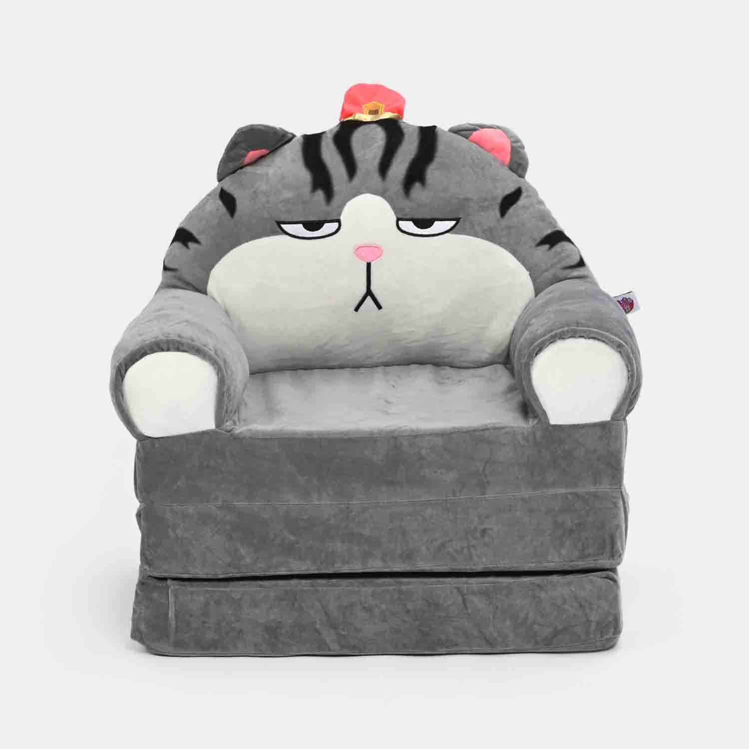 Adorable Kids Foldable Sofa Seat - 18M+ | 547-D.Gray - Image 4
