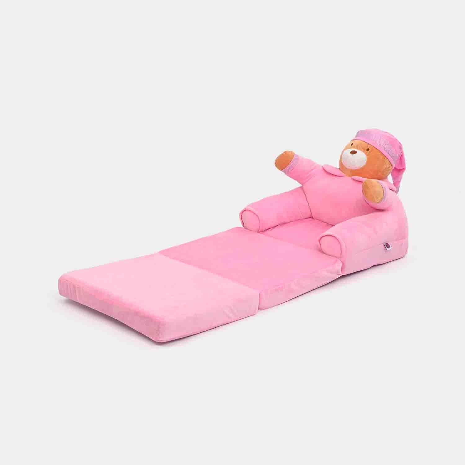 Adorable Kids Foldable Sofa Seat - 18M+ | 547-Pink/Brown - Image 2