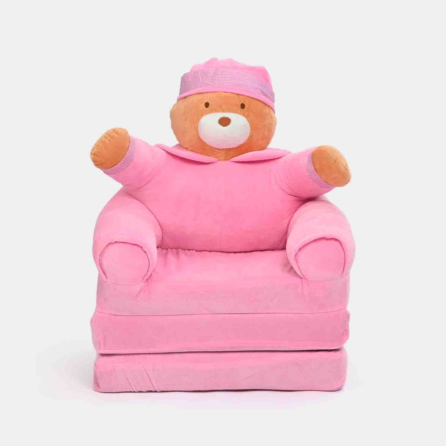 Adorable Kids Foldable Sofa Seat - 18M+ | 547-Pink/Brown - Image 4