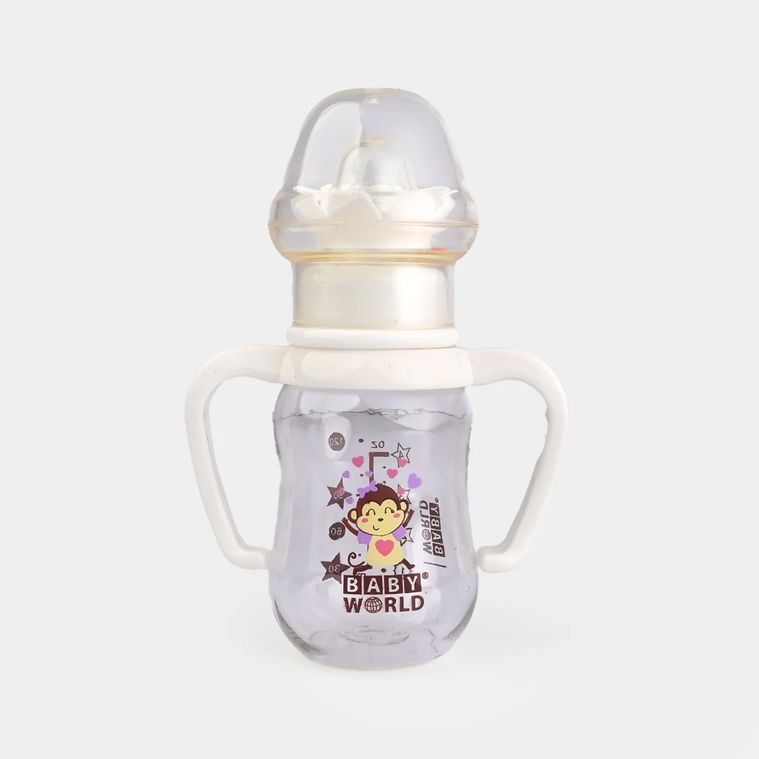 Standard Neck 250ml Bottle W/Rattle Cap 2017 White