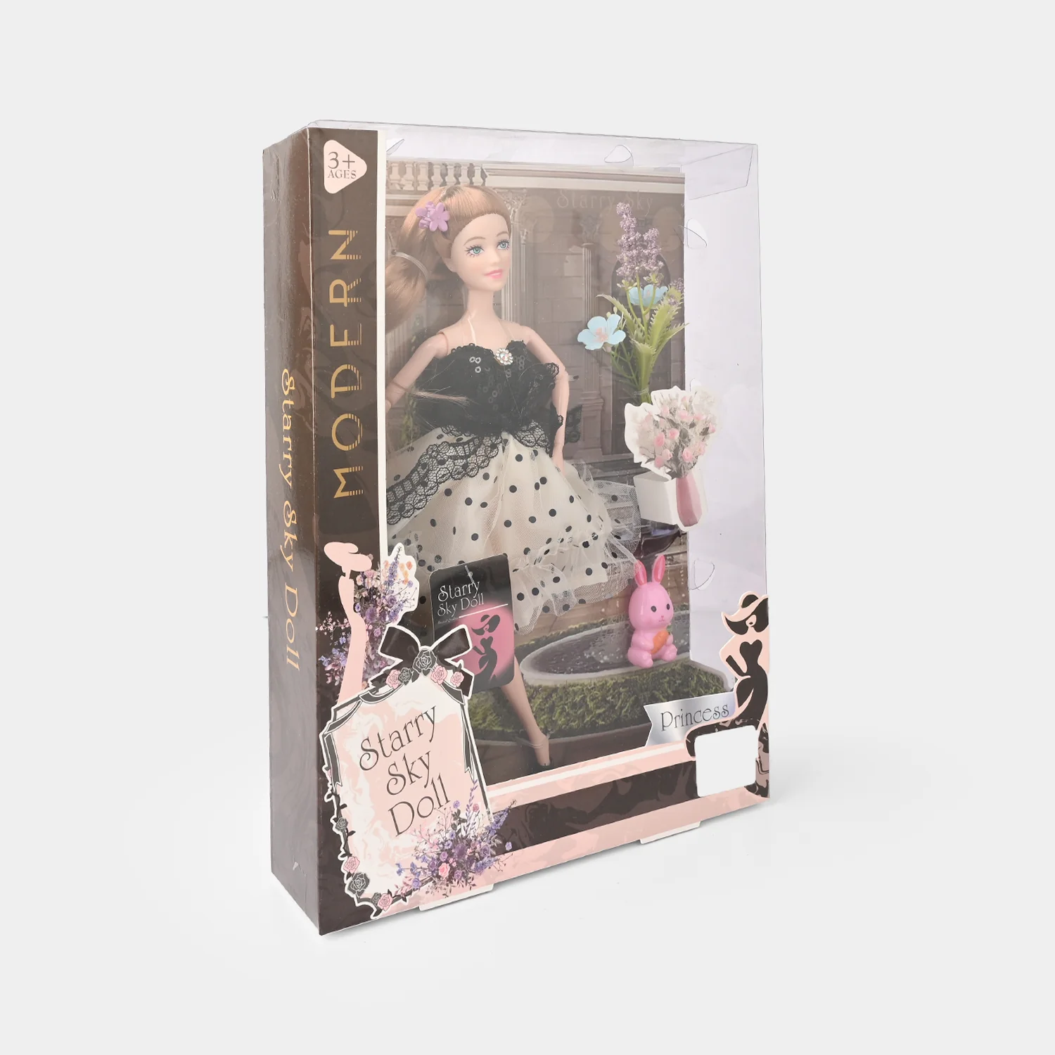 Starry Sky Modern Princess Doll – Fashion Dress & Accessories Set