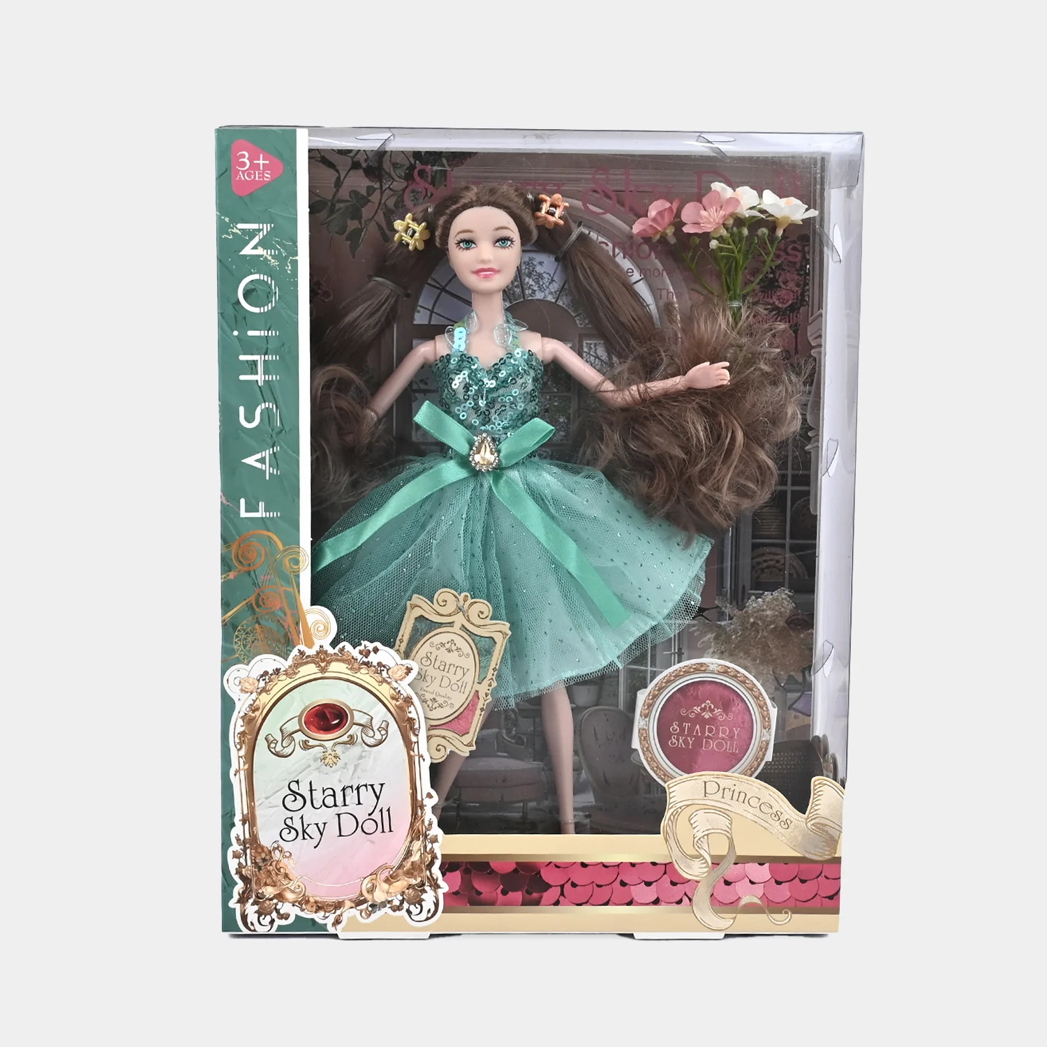 Starry Sky Princess Fashion Doll – Elegant Dress & Flowing Hair - Image 6