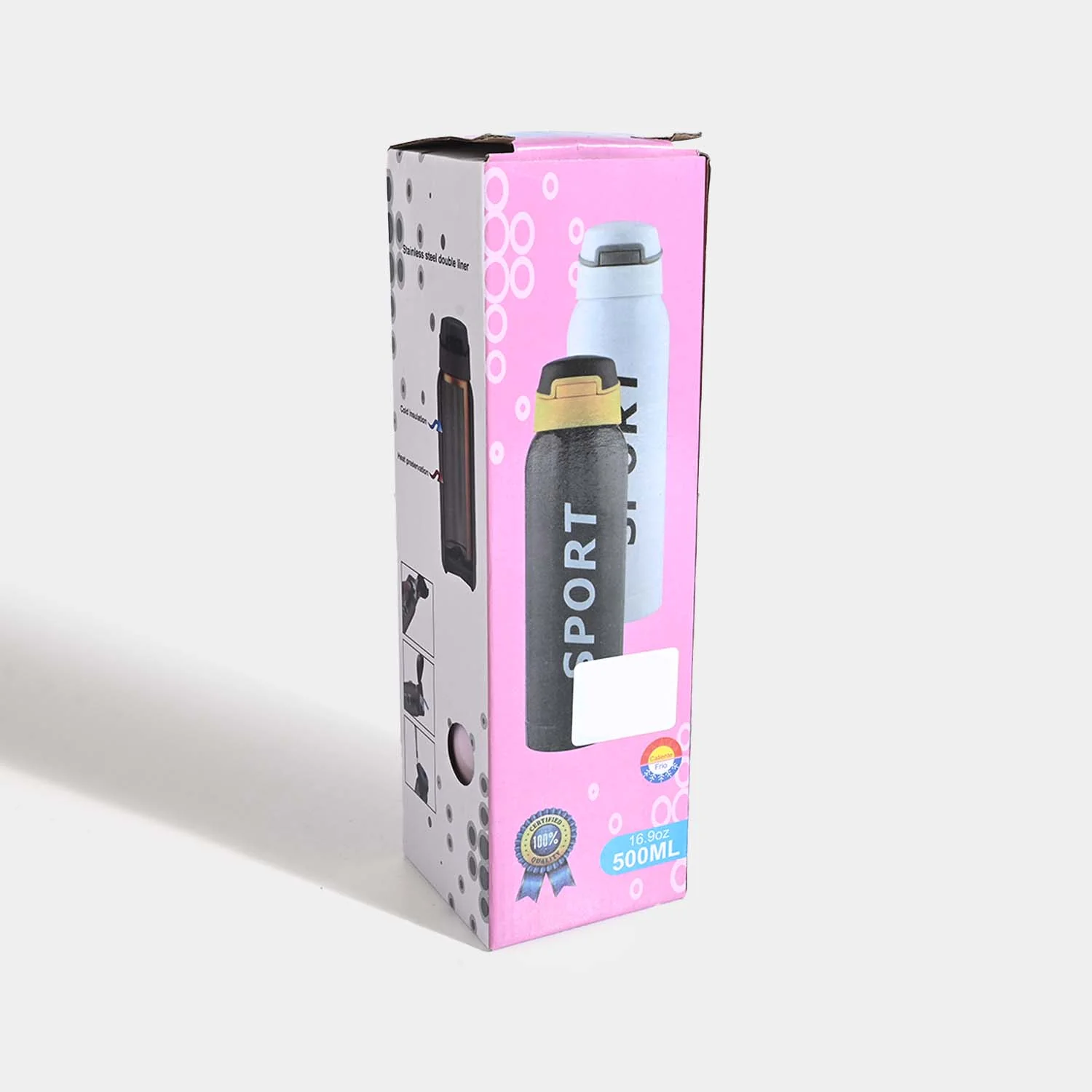 500ml Insulated Flip-Top Water Bottle - Image 3