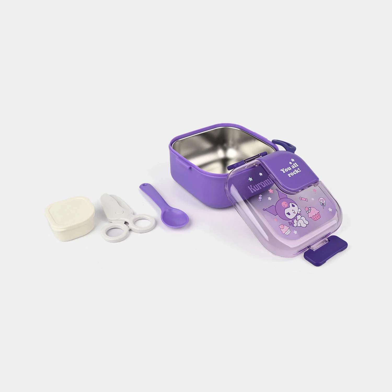 Stainless Steel Bento Lunch Box with Spoon - Image 2