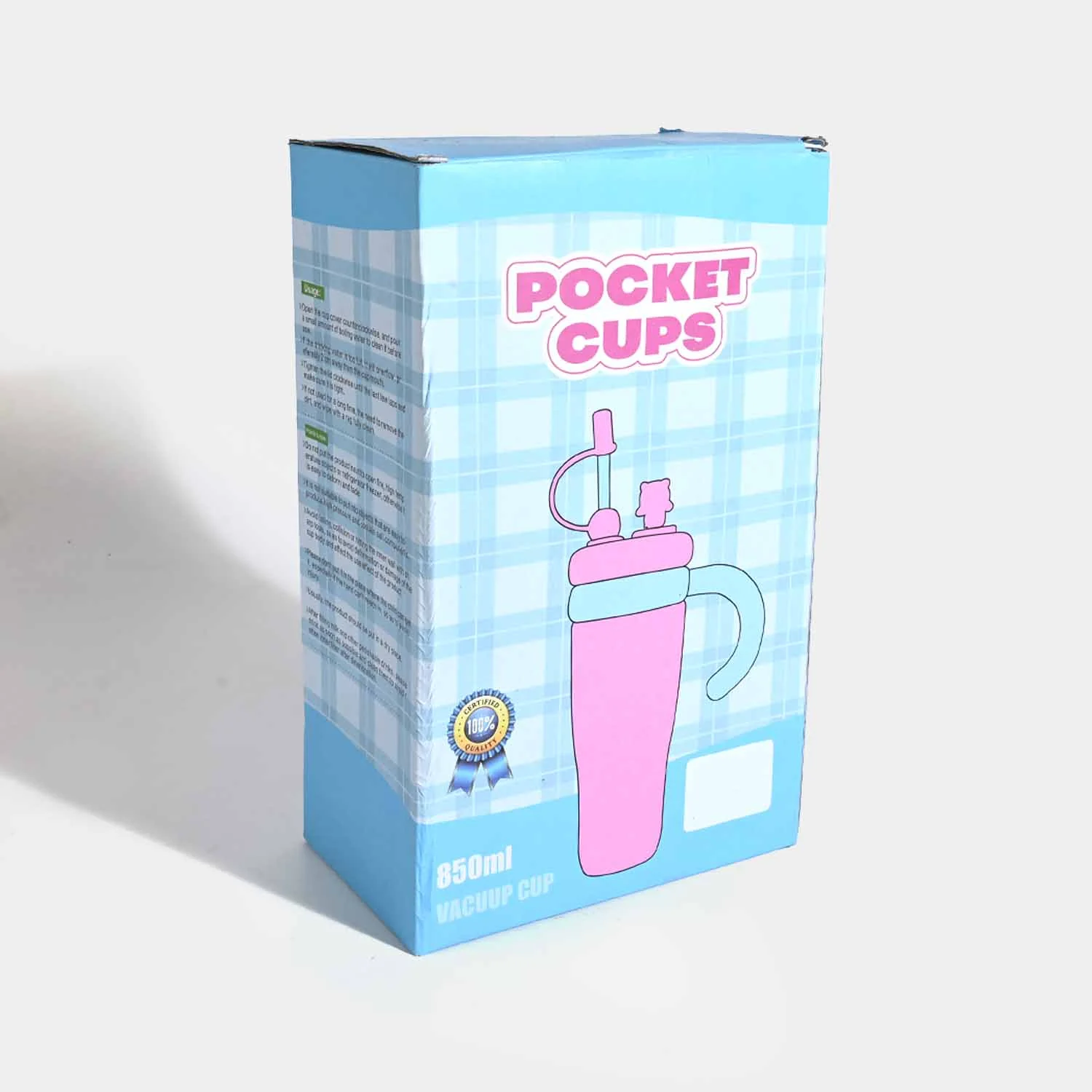 Insulated Travel Tumbler with Handle & Straw - Image 3