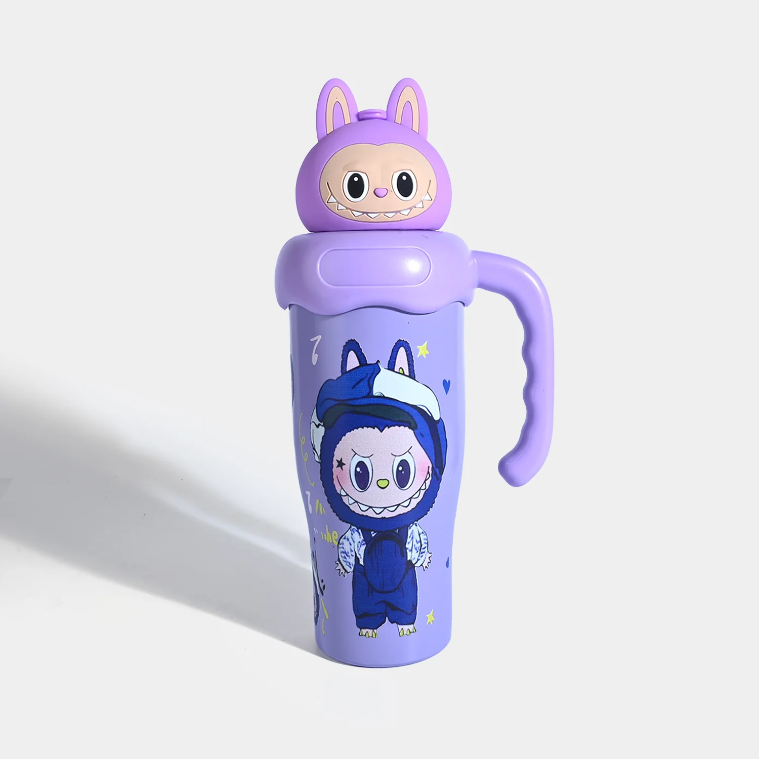 Insulated Travel Tumbler with Handle & Straw - Image 4