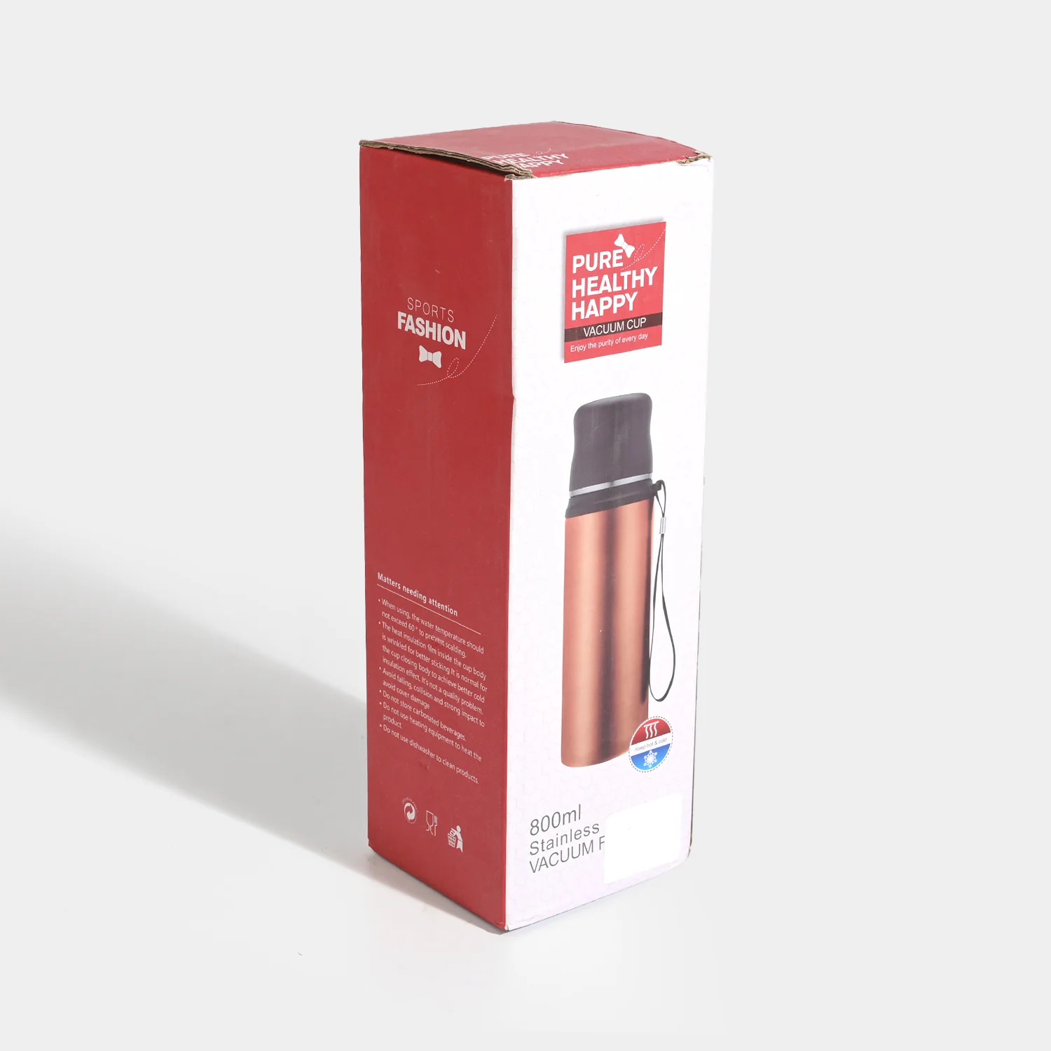 WATER BOTTLE STAINLESS STEEL | 800ML - Image 3