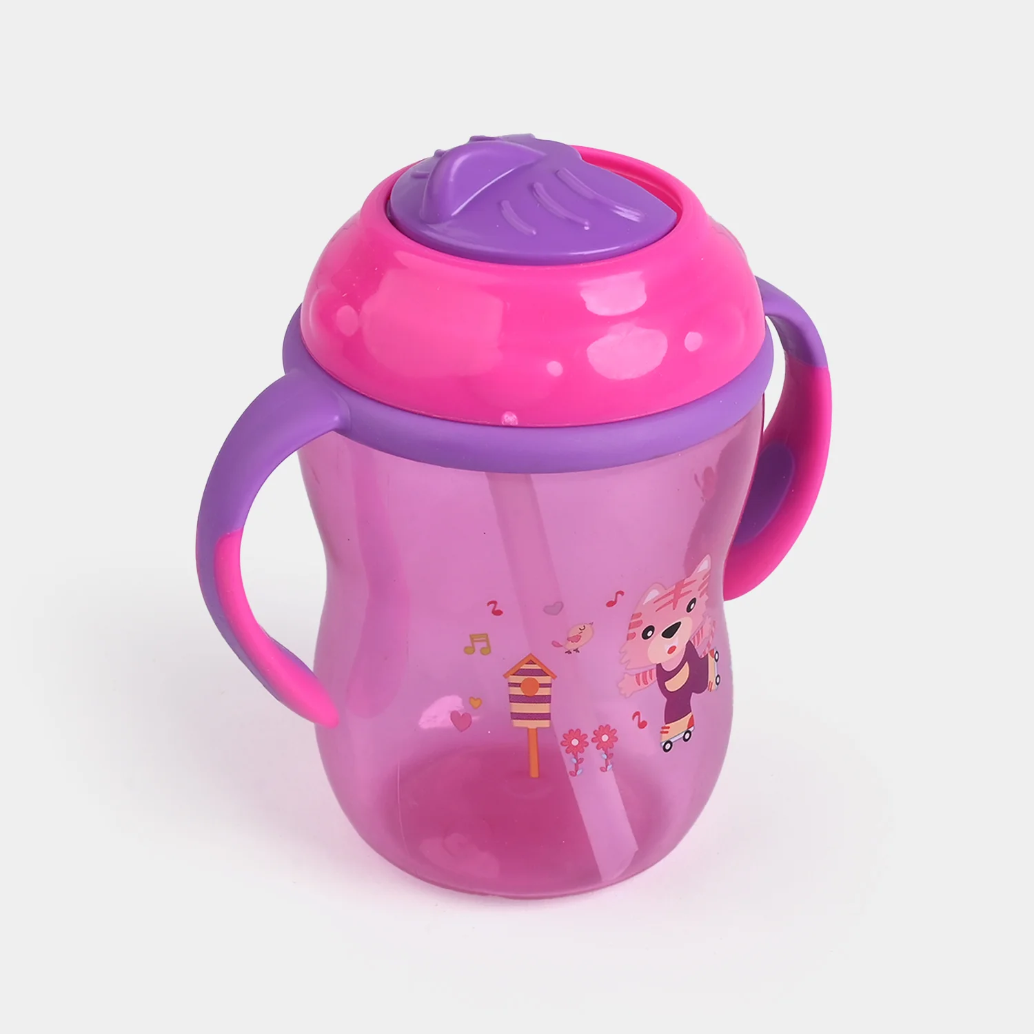 Infant Straw Lid Cup 8Oz 4040 Pink - Image 2