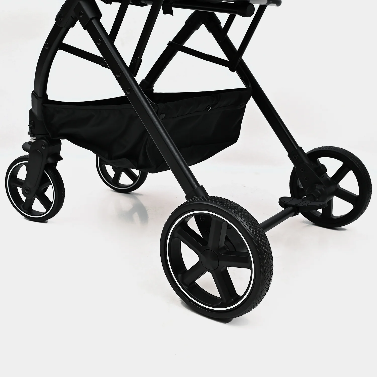 Foldable Lightweight Baby Stroller | 6518 Black - Image 7