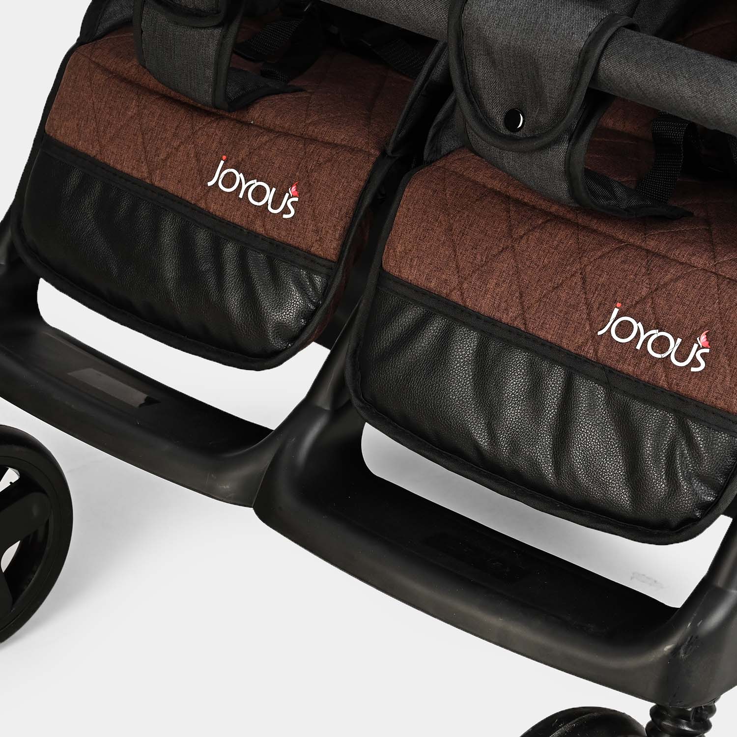 Twins Stroller Side by Side Joyous | JY212 Brown - Image 4
