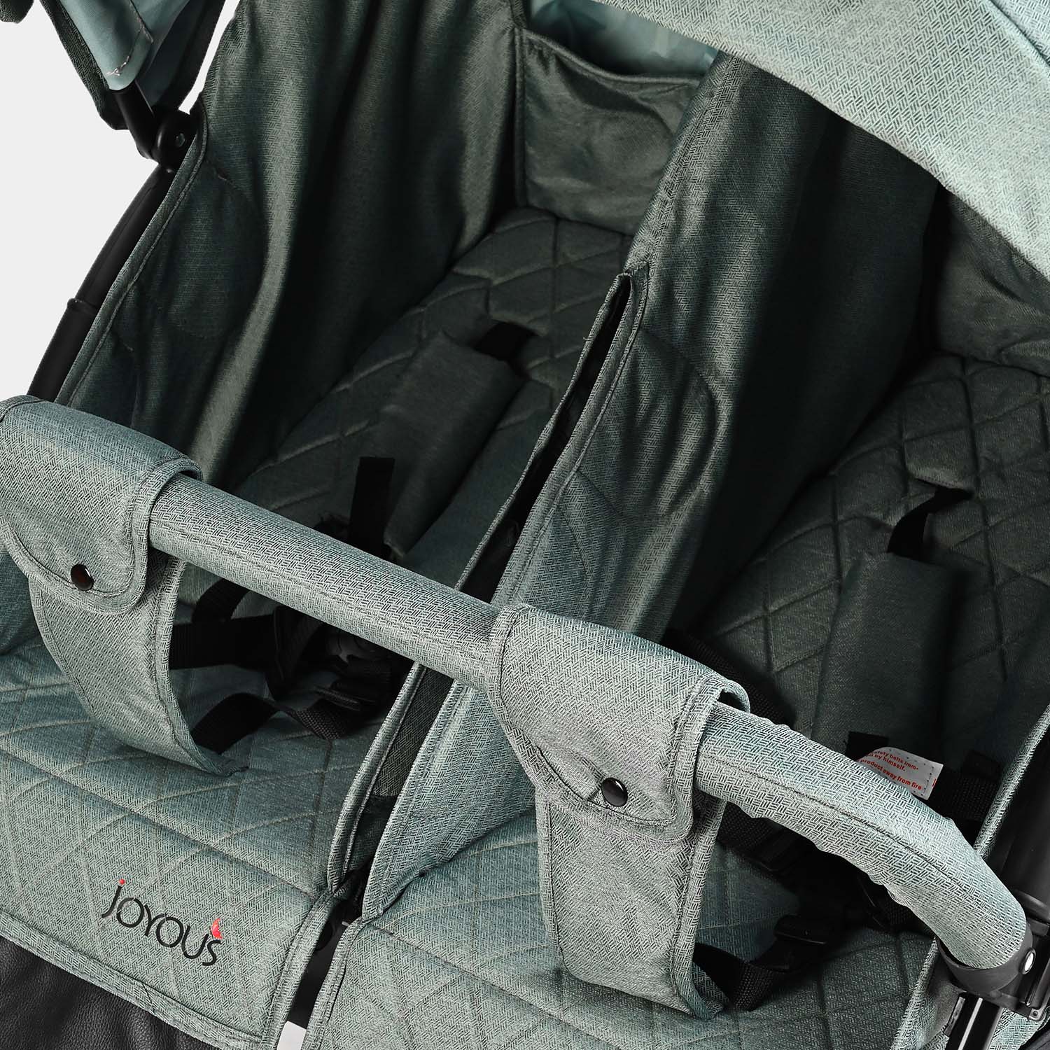 Twins Stroller Side by Side Joyous | JY212 Grey - Image 2