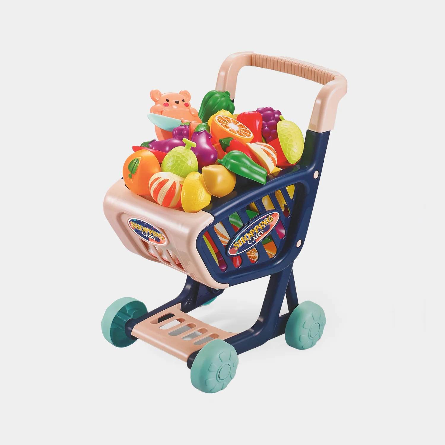 Supermarket Shopping Cart Play Set for Kids - Image 2