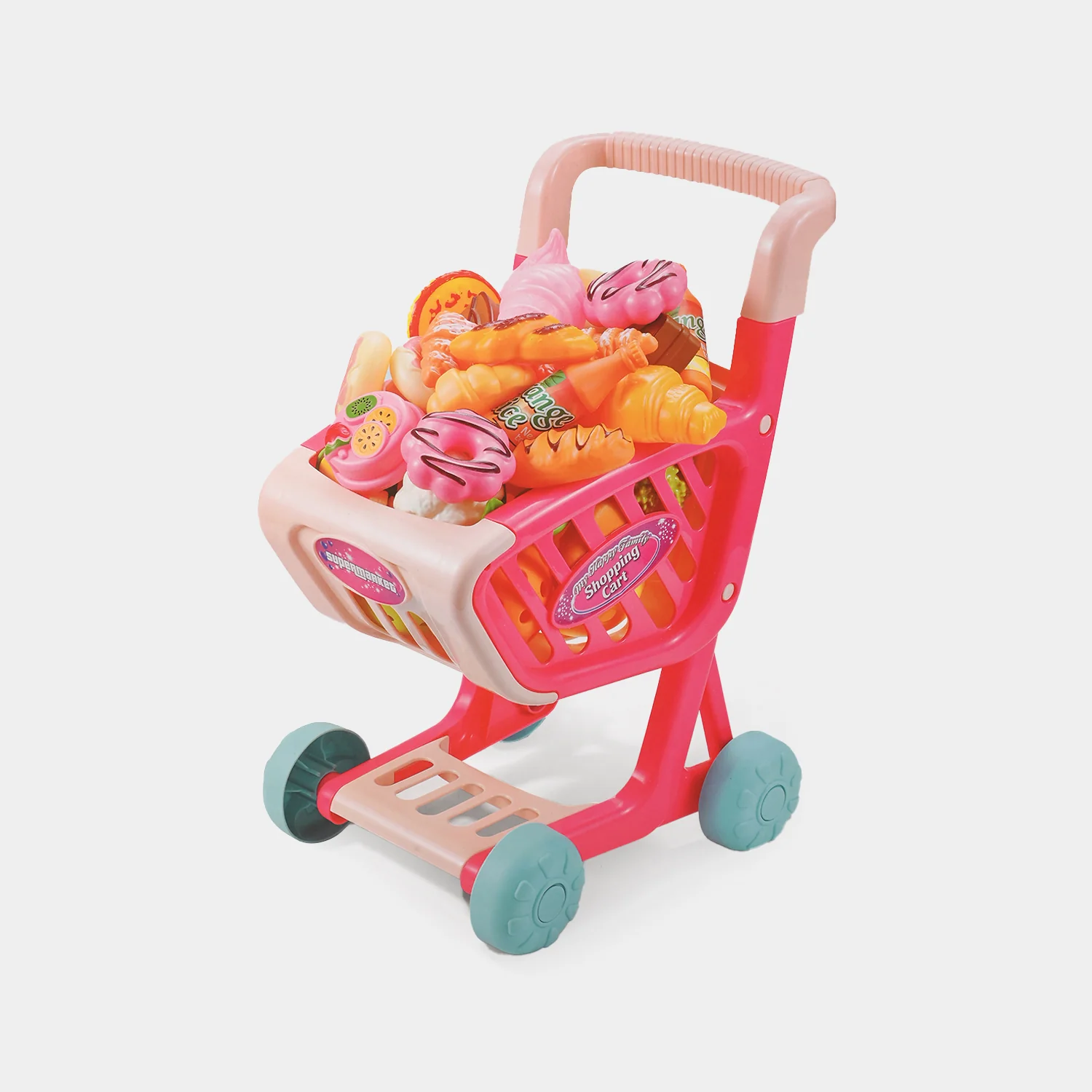Supermarket Shopping Cart Play Set for Kids - Image 2