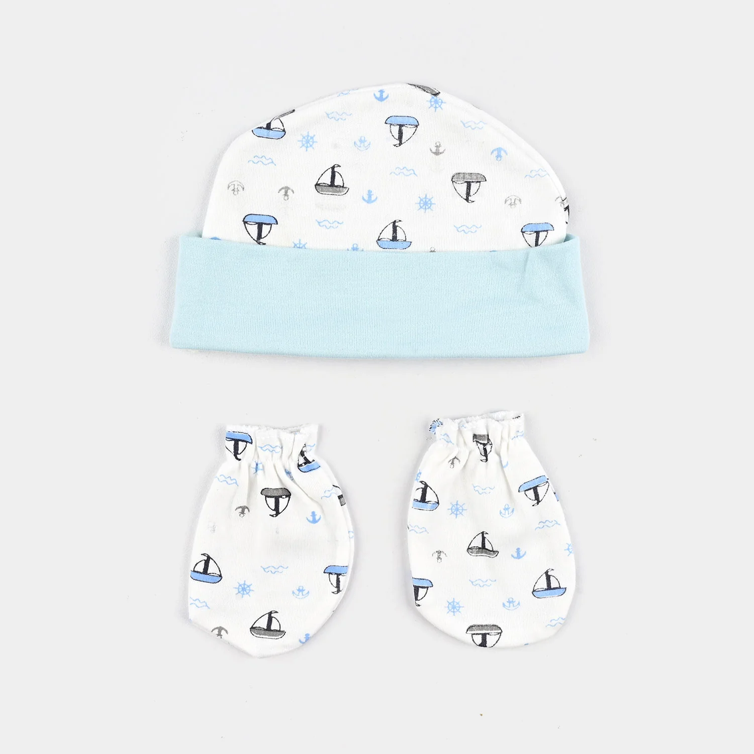 Baby Swaddle with Cap & Mittens Set - Image 3