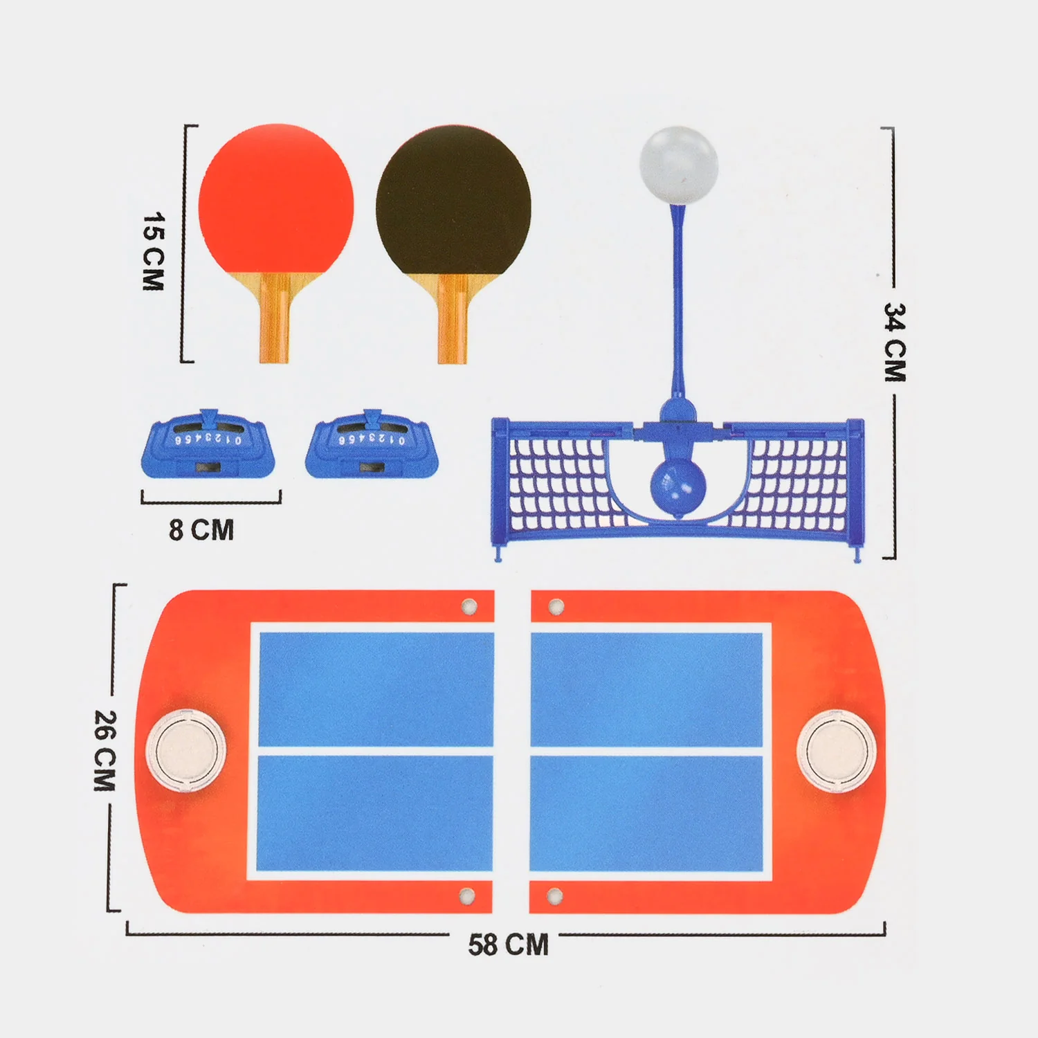 Mini Table Tennis Board Portable Desktop Ping Pong Game for Kids - Image 3