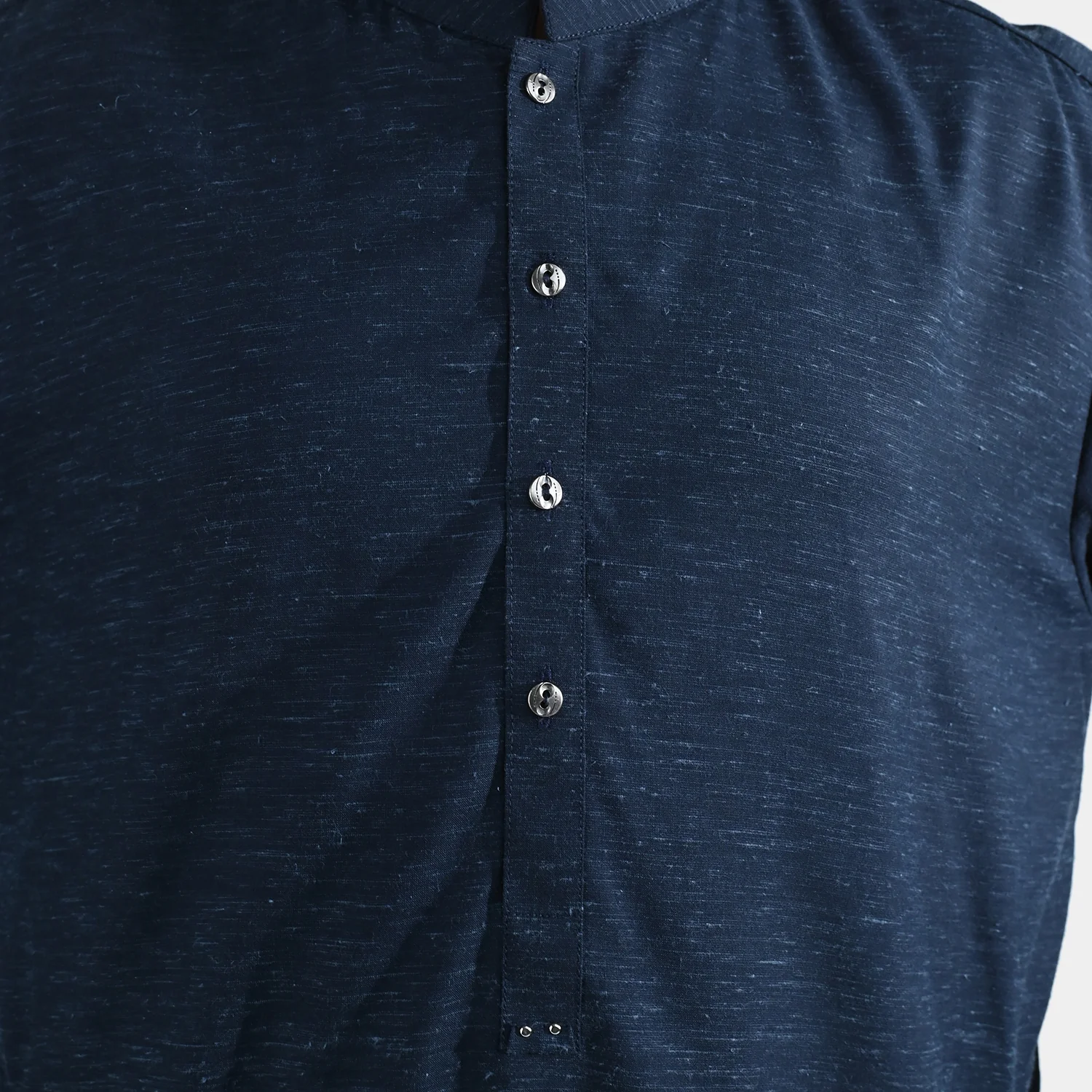 Boys Poly Viscose Kurta Pajama (Cut Placket) – Navy - Image 3