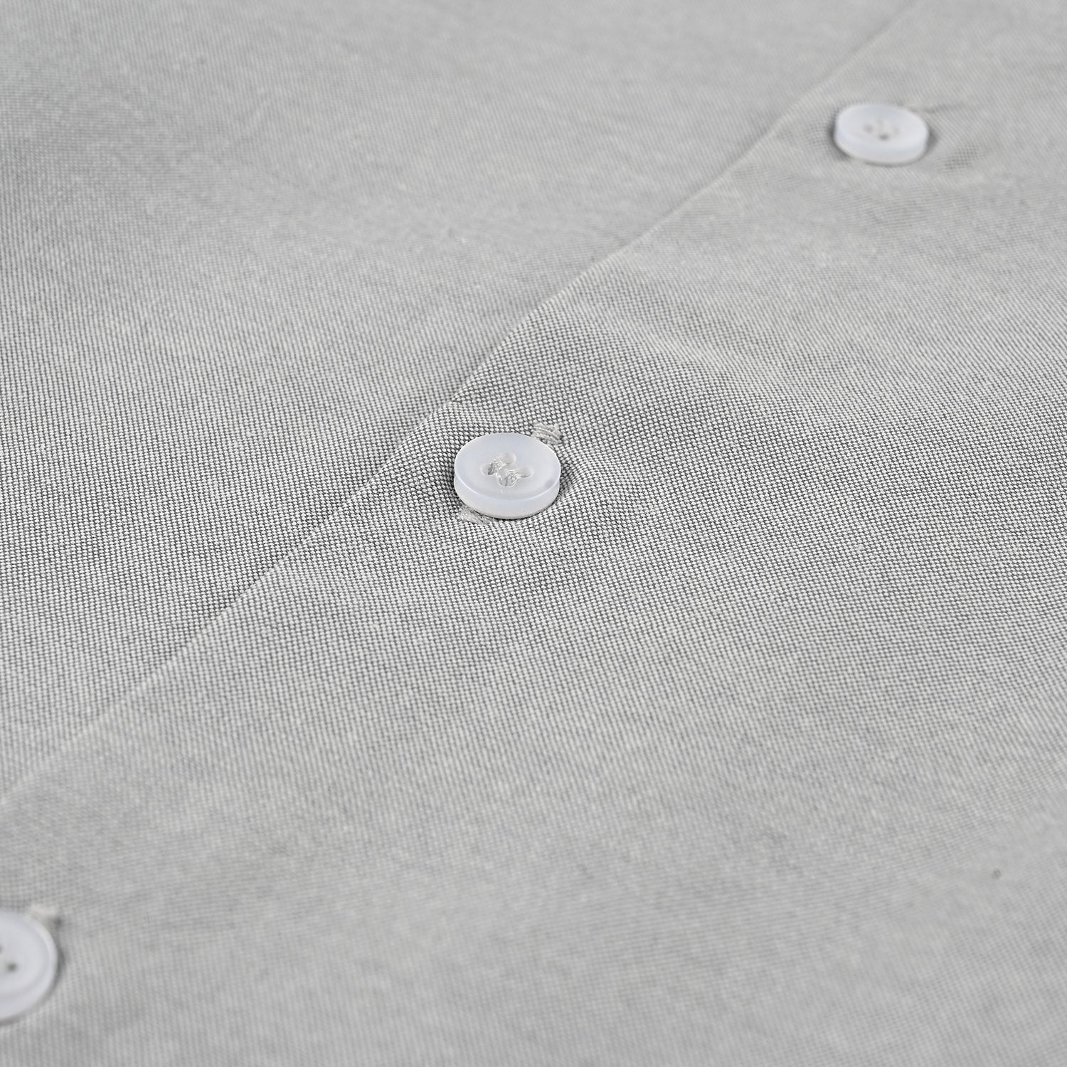 Teens Boys Yarn Dyed Shirt (Solid)-L/GREY - Image 3