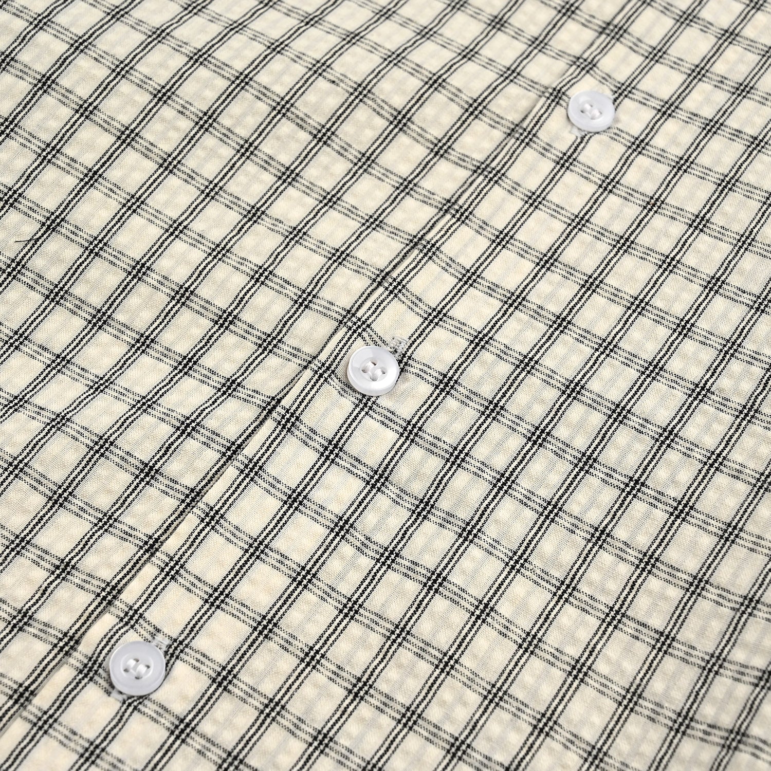 Teens Boys Yarn Dyed Shirt (White Check)-White - Image 3